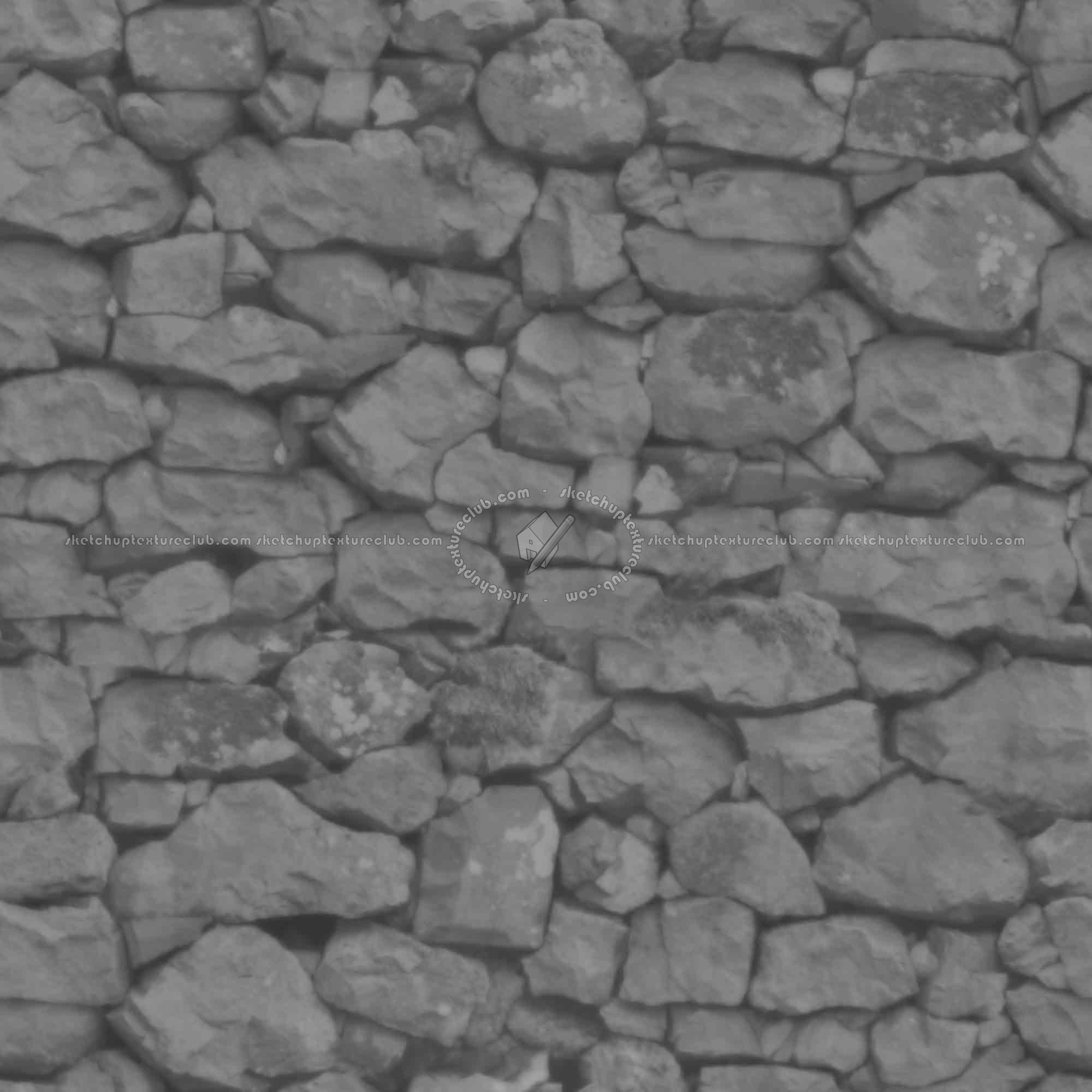 Textures   -   ARCHITECTURE   -   STONES WALLS   -   Stone walls  - Old wall stone texture seamless 08569 - Displacement