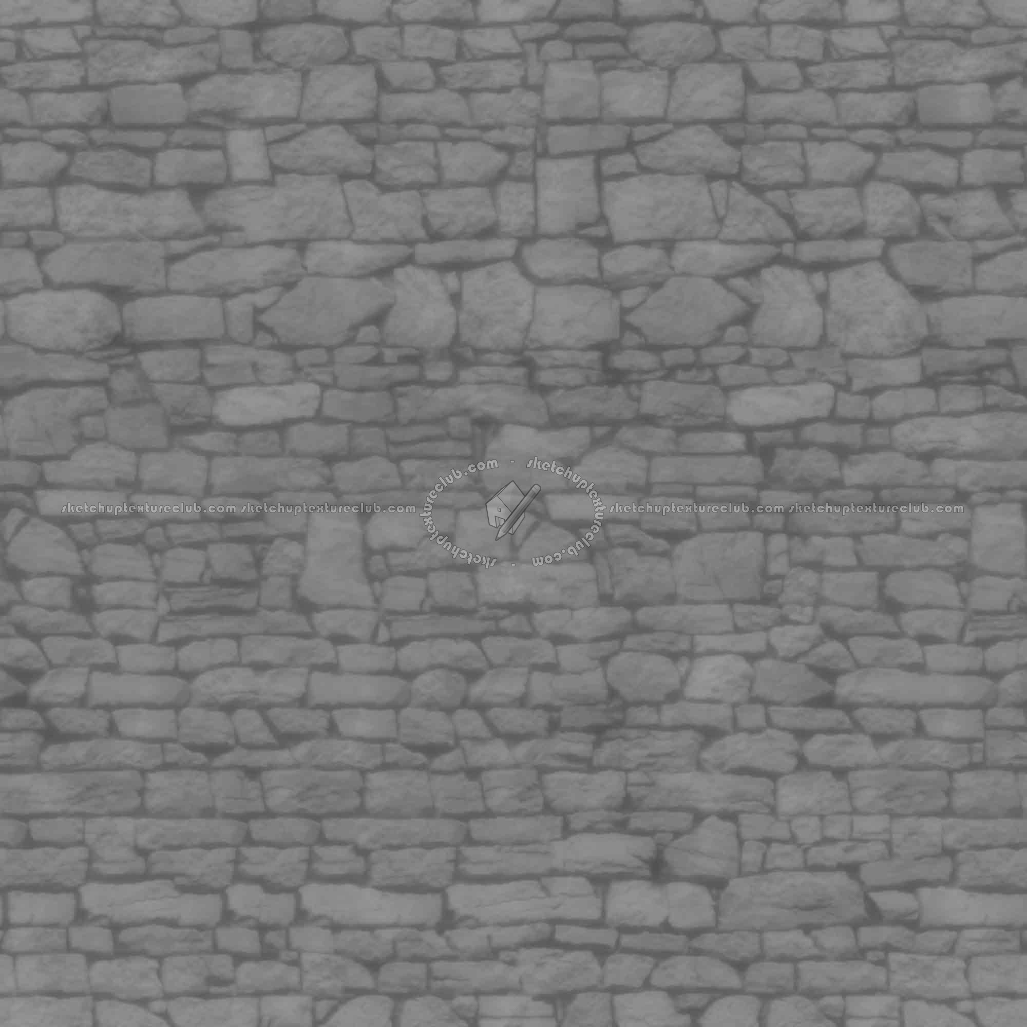 Textures   -   ARCHITECTURE   -   STONES WALLS   -   Stone walls  - Old wall stone texture seamless 08570 - Displacement