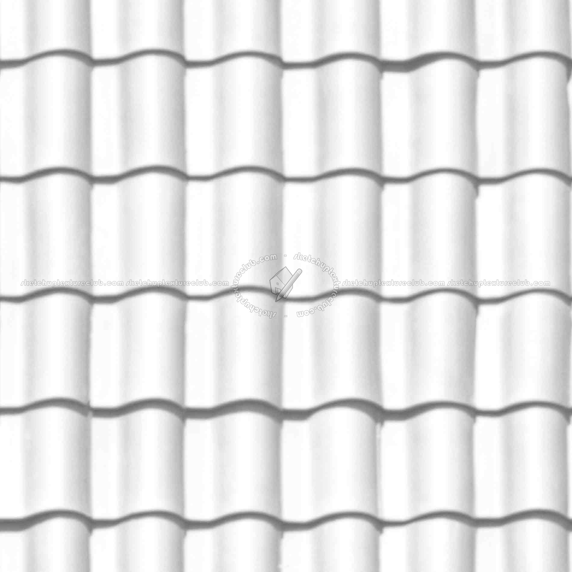 Textures   -   ARCHITECTURE   -   ROOFINGS   -   Clay roofs  - Clay roof texture seamless 19561 - Ambient occlusion