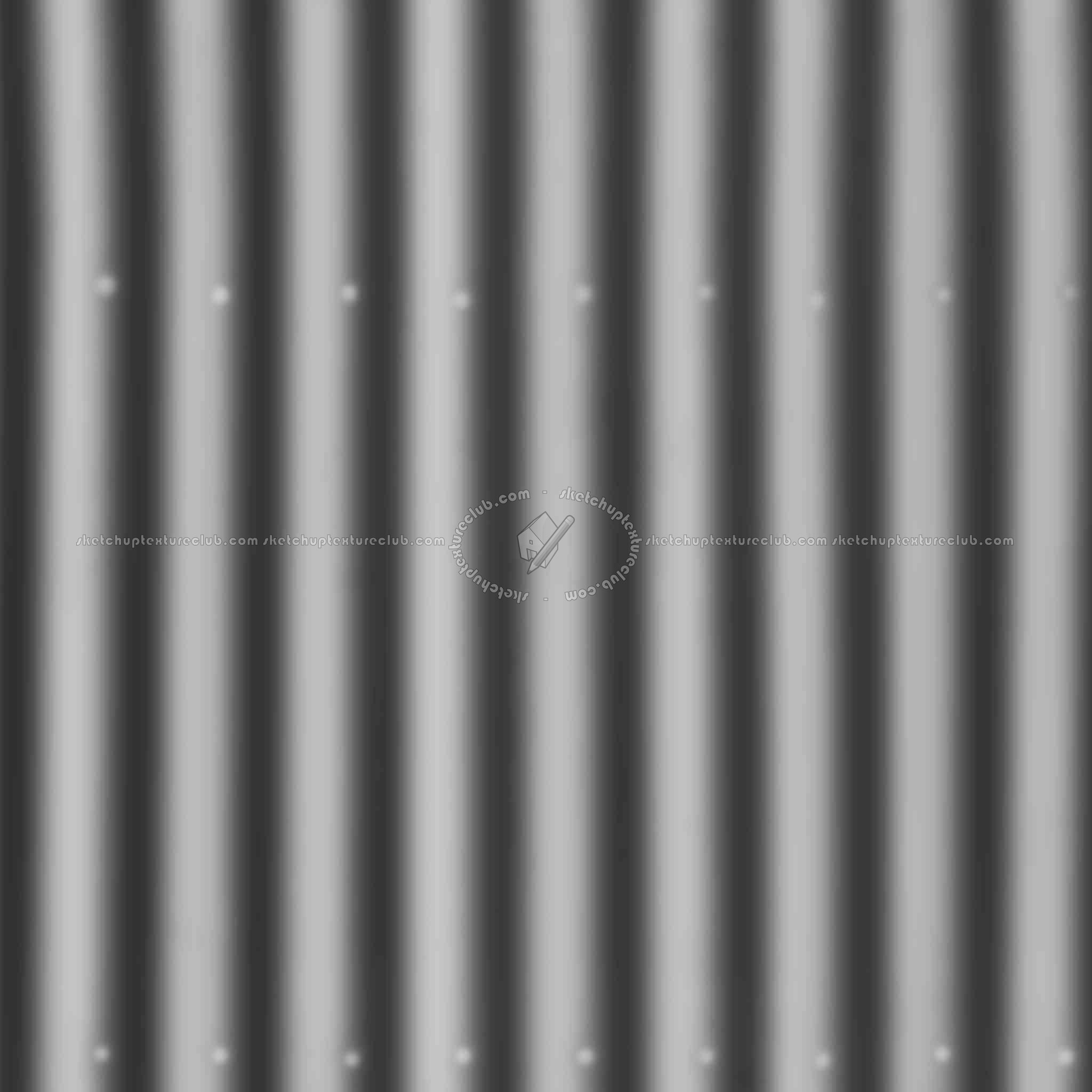 Textures   -   ARCHITECTURE   -   ROOFINGS   -   Metal roofs  - Metal rufing texture seamless 03773 - Displacement