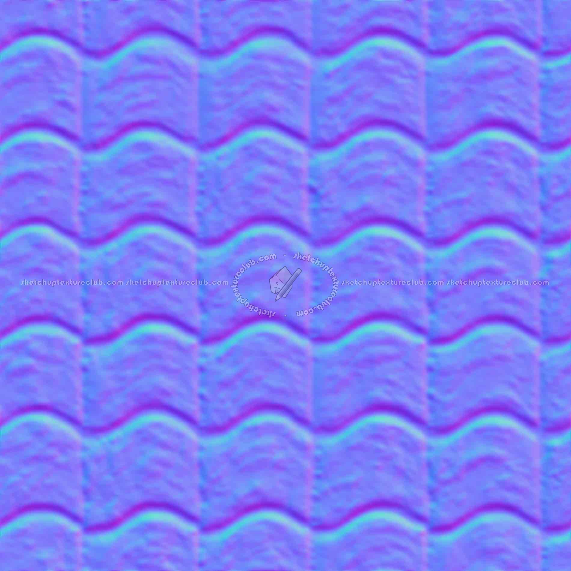 Textures   -   ARCHITECTURE   -   ROOFINGS   -   Clay roofs  - Clay roof texture seamless 19563 - Normal