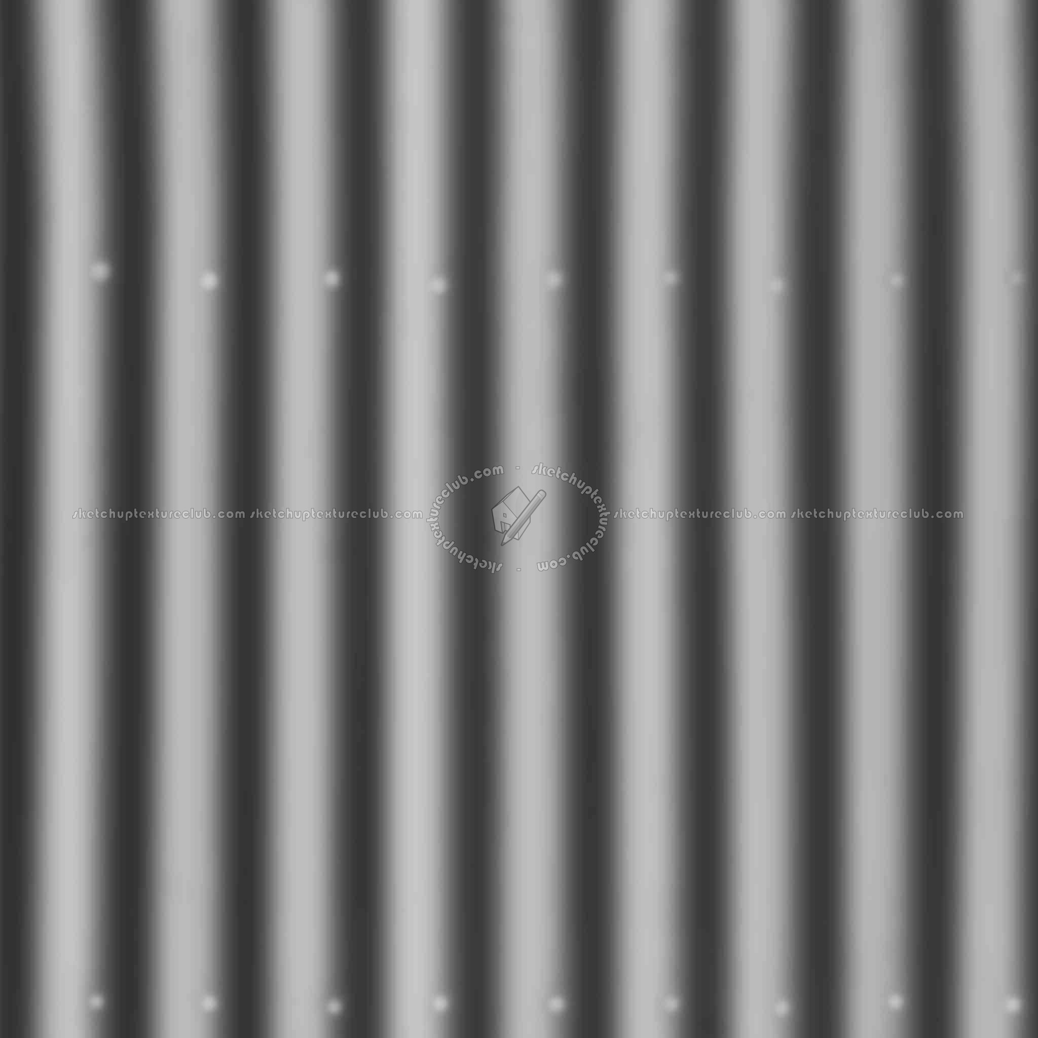 Textures   -   ARCHITECTURE   -   ROOFINGS   -   Metal roofs  - Metal rufing texture seamless 03774 - Displacement