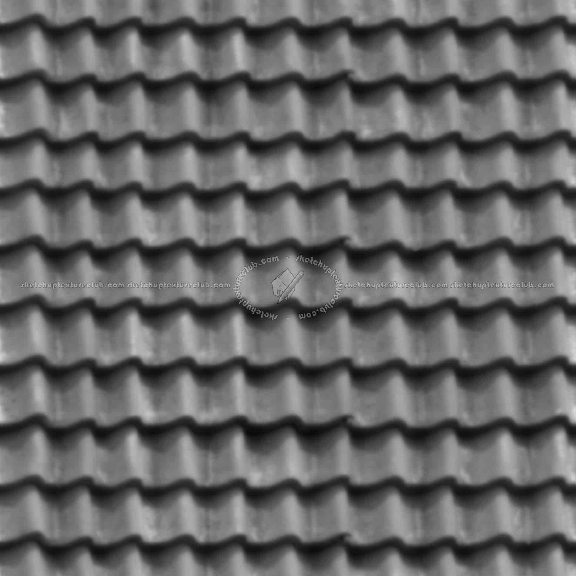 Textures   -   ARCHITECTURE   -   ROOFINGS   -   Clay roofs  - Clay roof texture seamless 19564 - Displacement