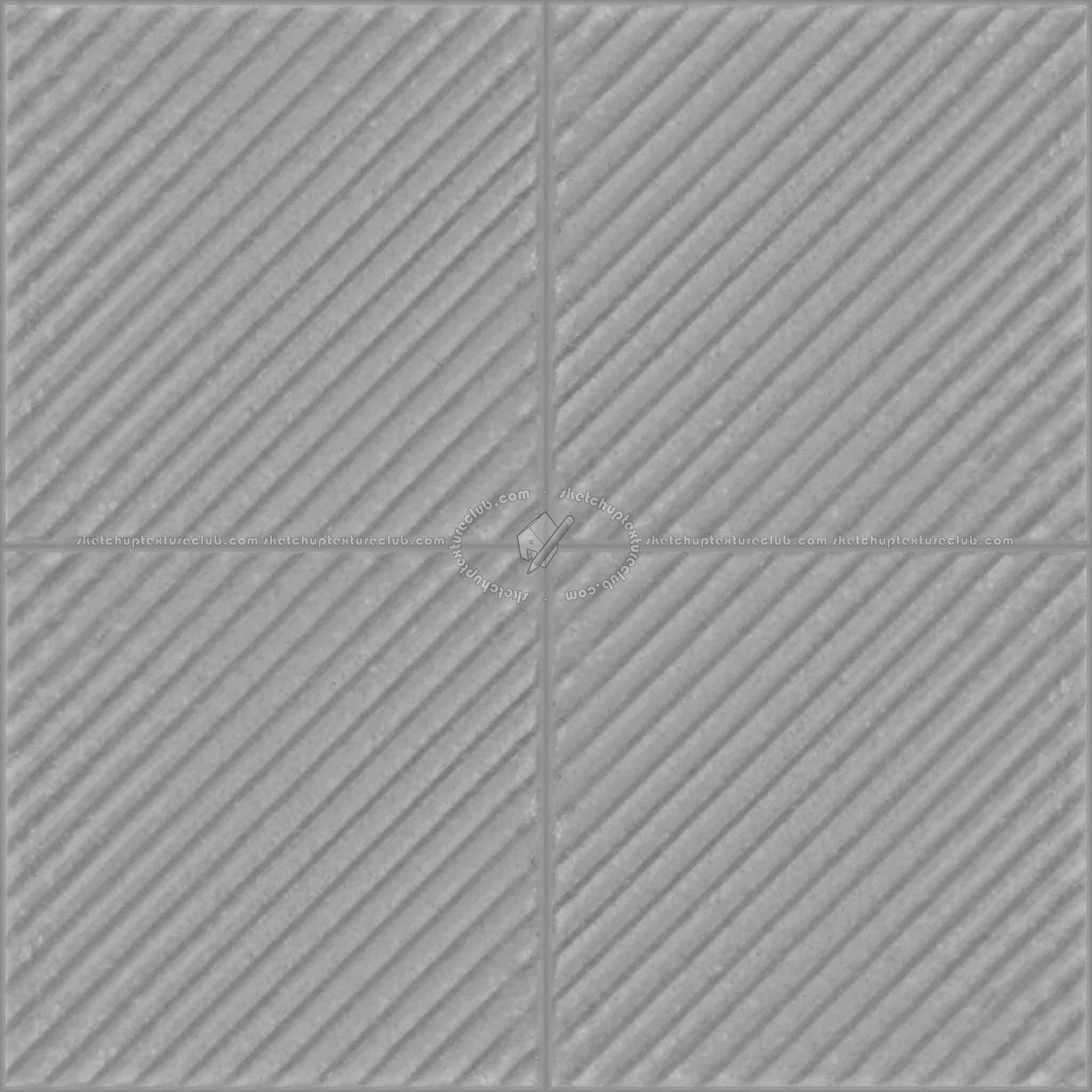 Textures   -   ARCHITECTURE   -   PAVING OUTDOOR   -   Concrete   -   Blocks regular  - Ramp concrete tiles PBR texture seamless 21967 - Displacement