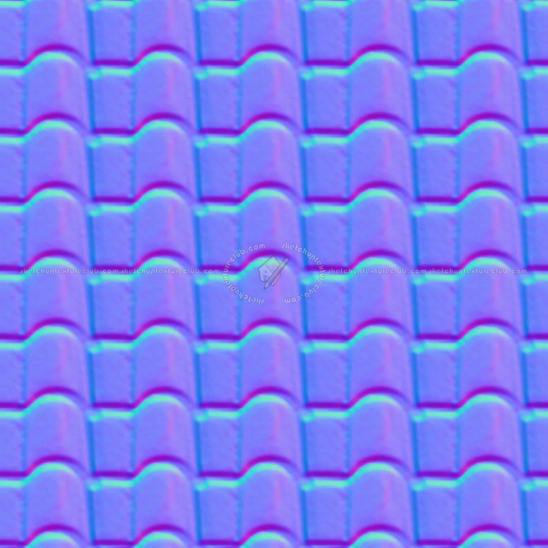 Textures   -   ARCHITECTURE   -   ROOFINGS   -   Clay roofs  - Clay roof texture seamless 19565 - Normal