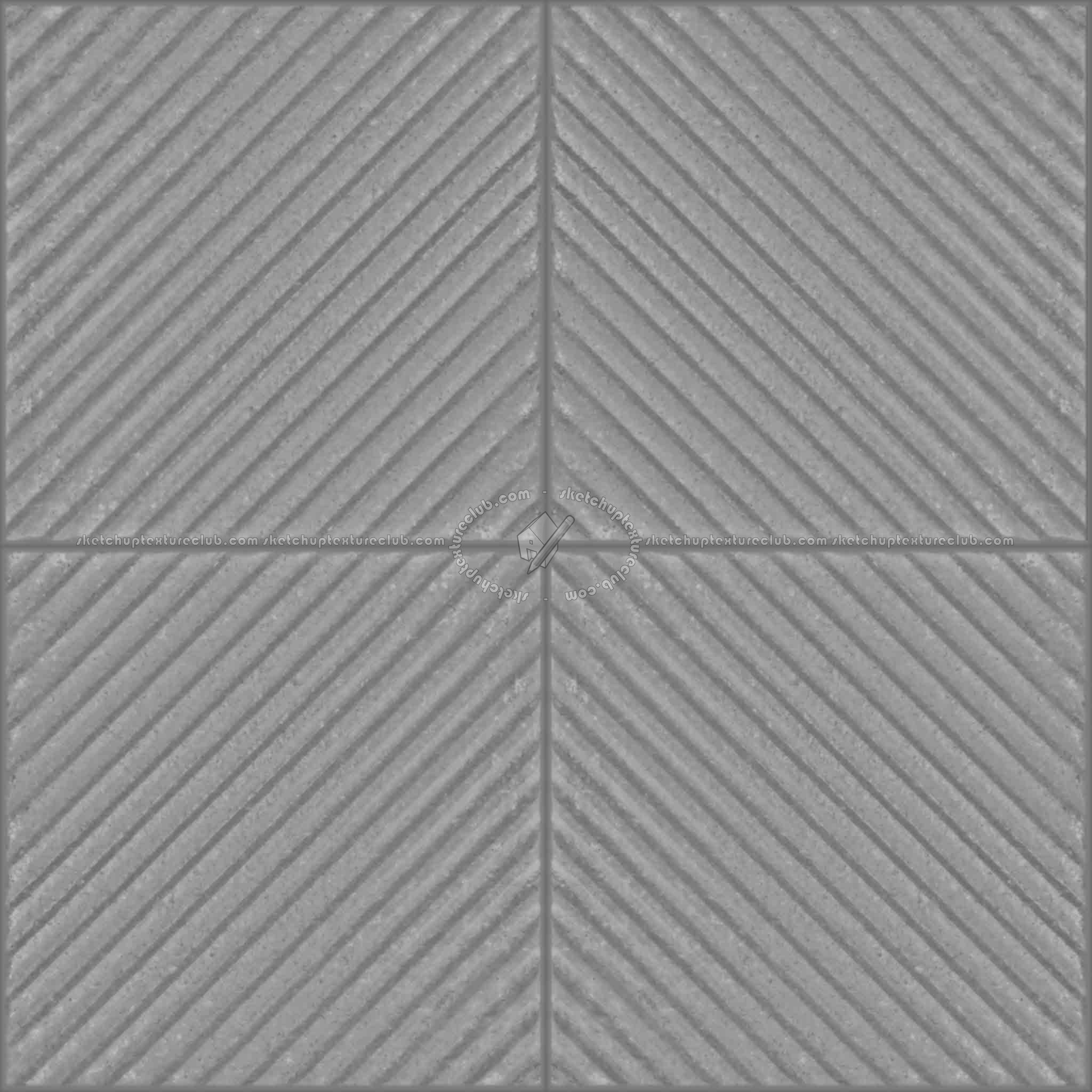 Textures   -   ARCHITECTURE   -   PAVING OUTDOOR   -   Concrete   -   Blocks regular  - Ramp concrete tiles PBR texture seamless 21970 - Displacement