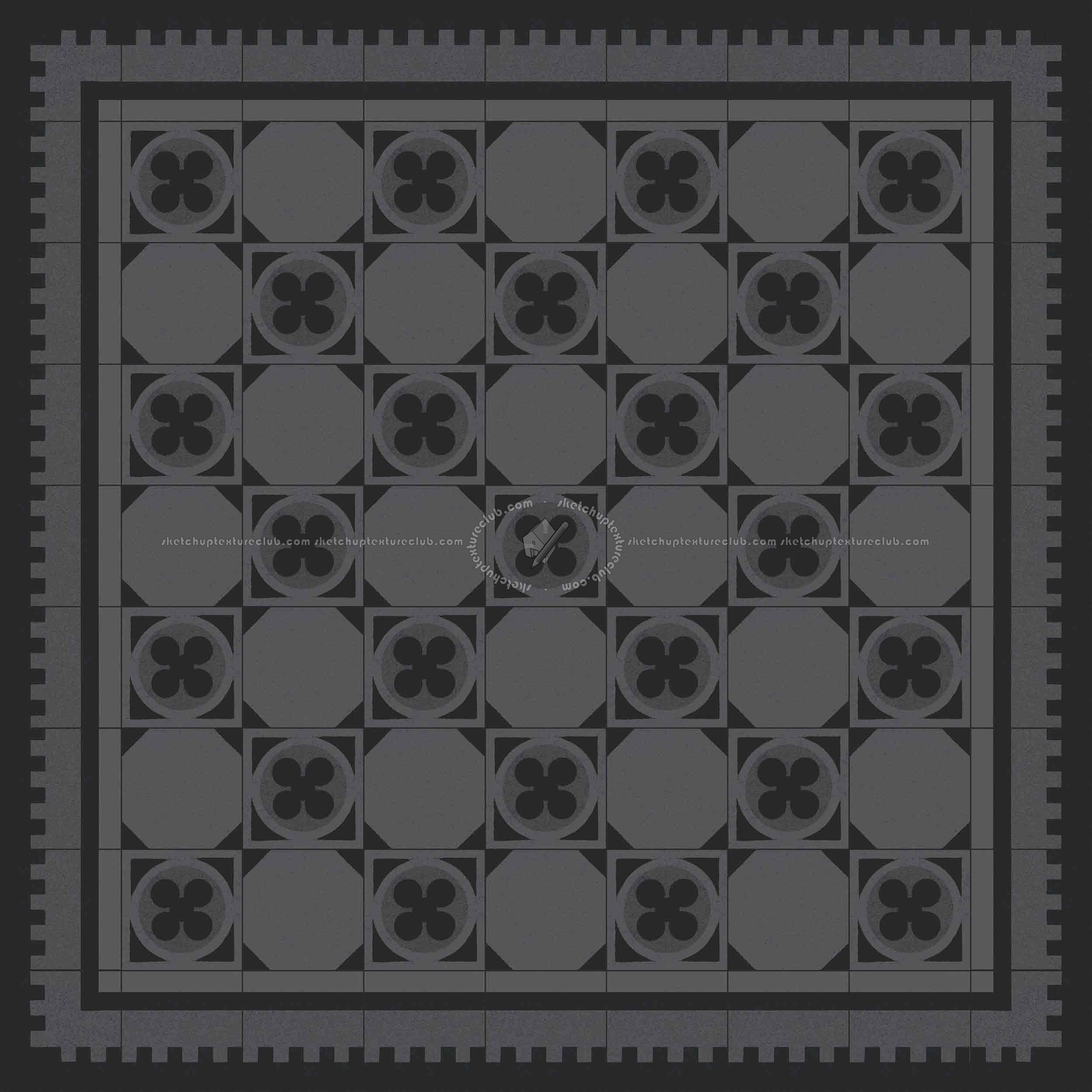 Textures   -   ARCHITECTURE   -   TILES INTERIOR   -   Cement - Encaustic   -   Cement  - Cement concrete tile texture seamless 13334 - Specular