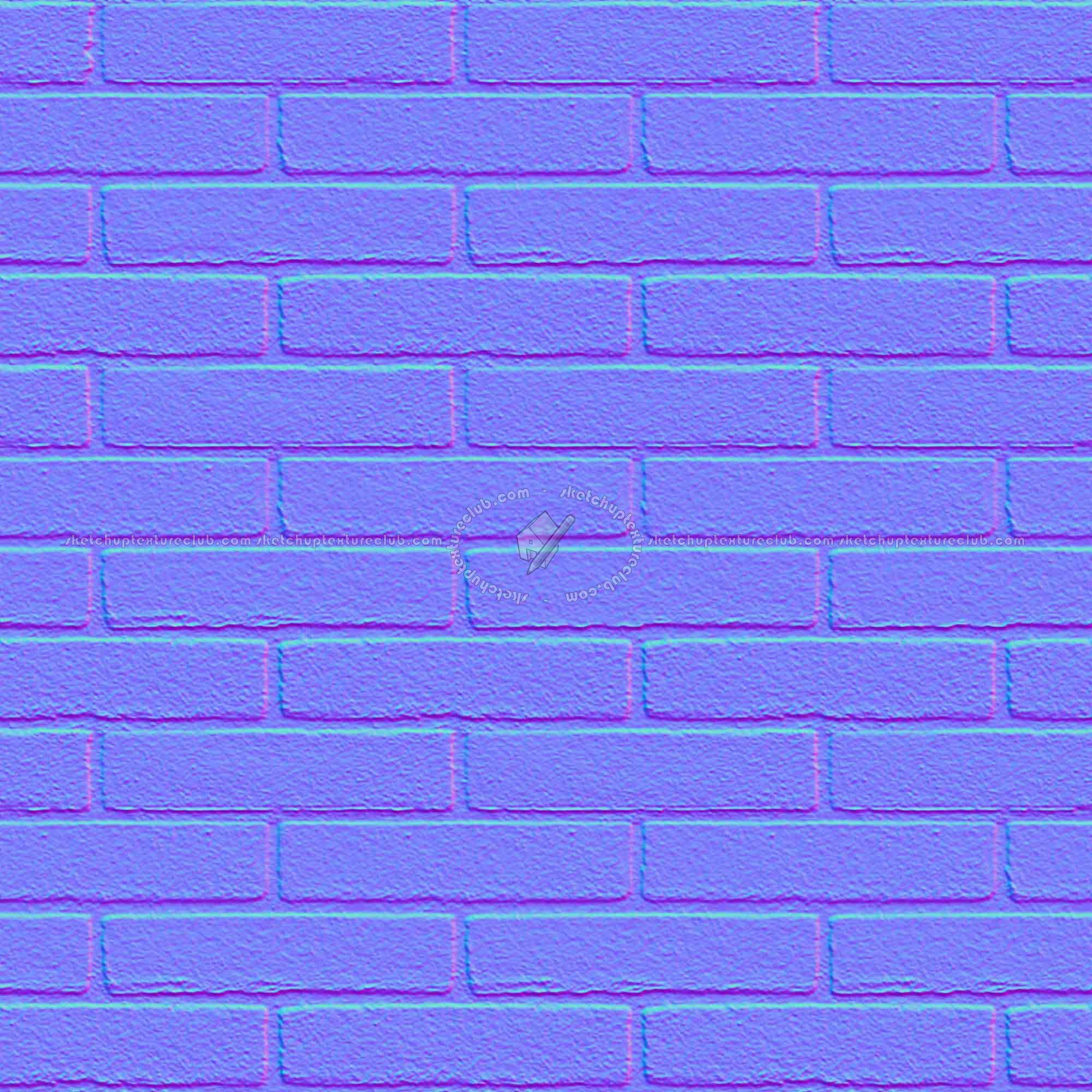 Textures   -   ARCHITECTURE   -   BRICKS   -   Facing Bricks   -   Smooth  - Facing smooth bricks texture seamless 00268 - Normal