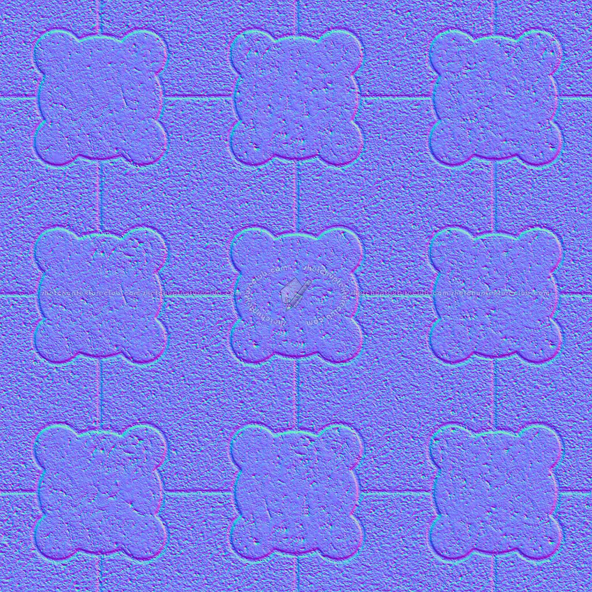 Textures   -   ARCHITECTURE   -   PAVING OUTDOOR   -   Concrete   -   Blocks mixed  - Paving concrete mixed size texture seamless 05580 - Normal