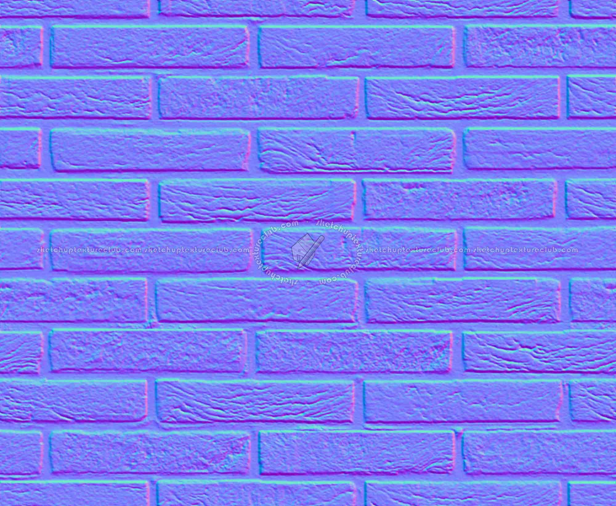 Textures   -   ARCHITECTURE   -   BRICKS   -   Facing Bricks   -   Rustic  - Rustic bricks texture seamless 00192 - Normal