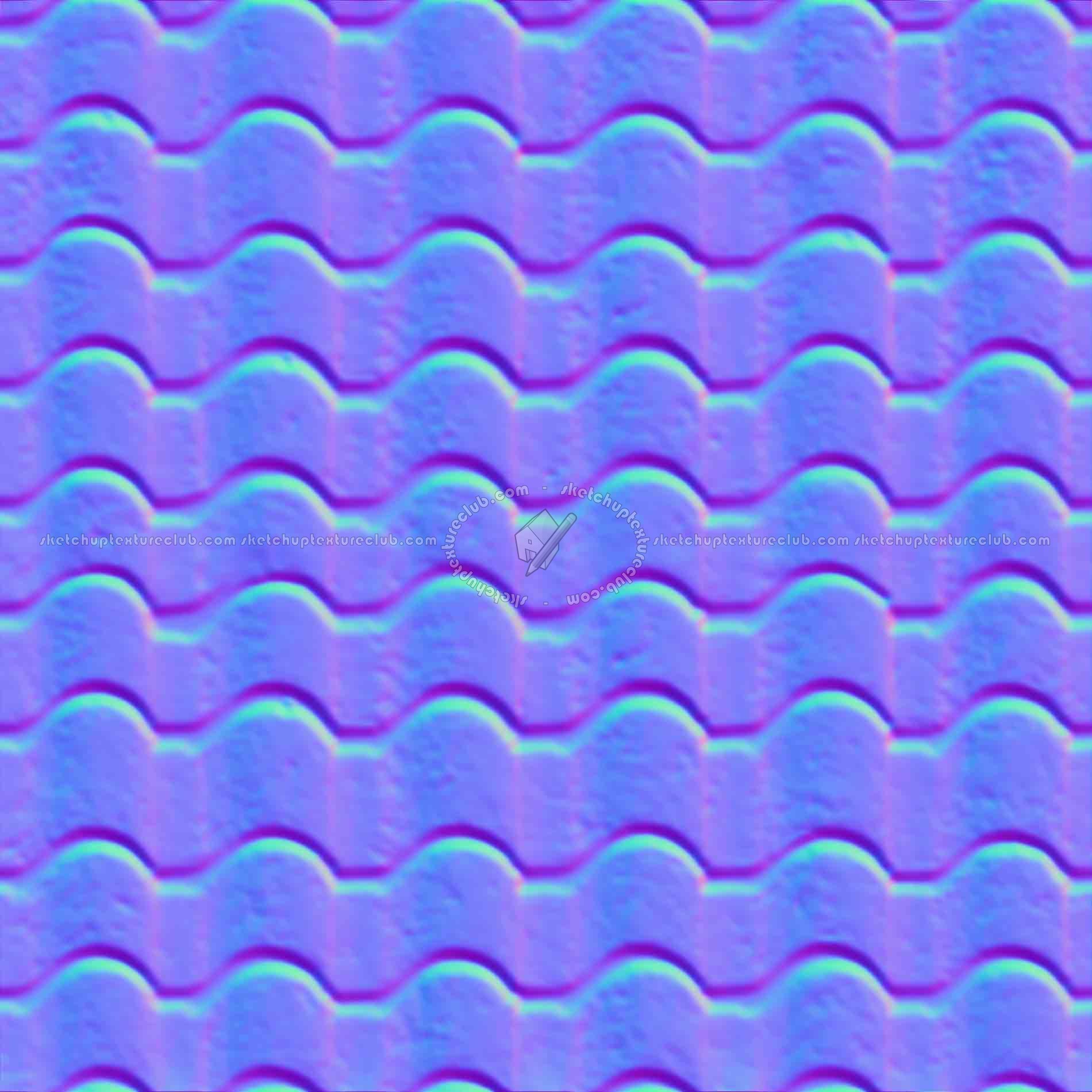 Textures   -   ARCHITECTURE   -   ROOFINGS   -   Clay roofs  - Clay roof texture seamless 19568 - Normal