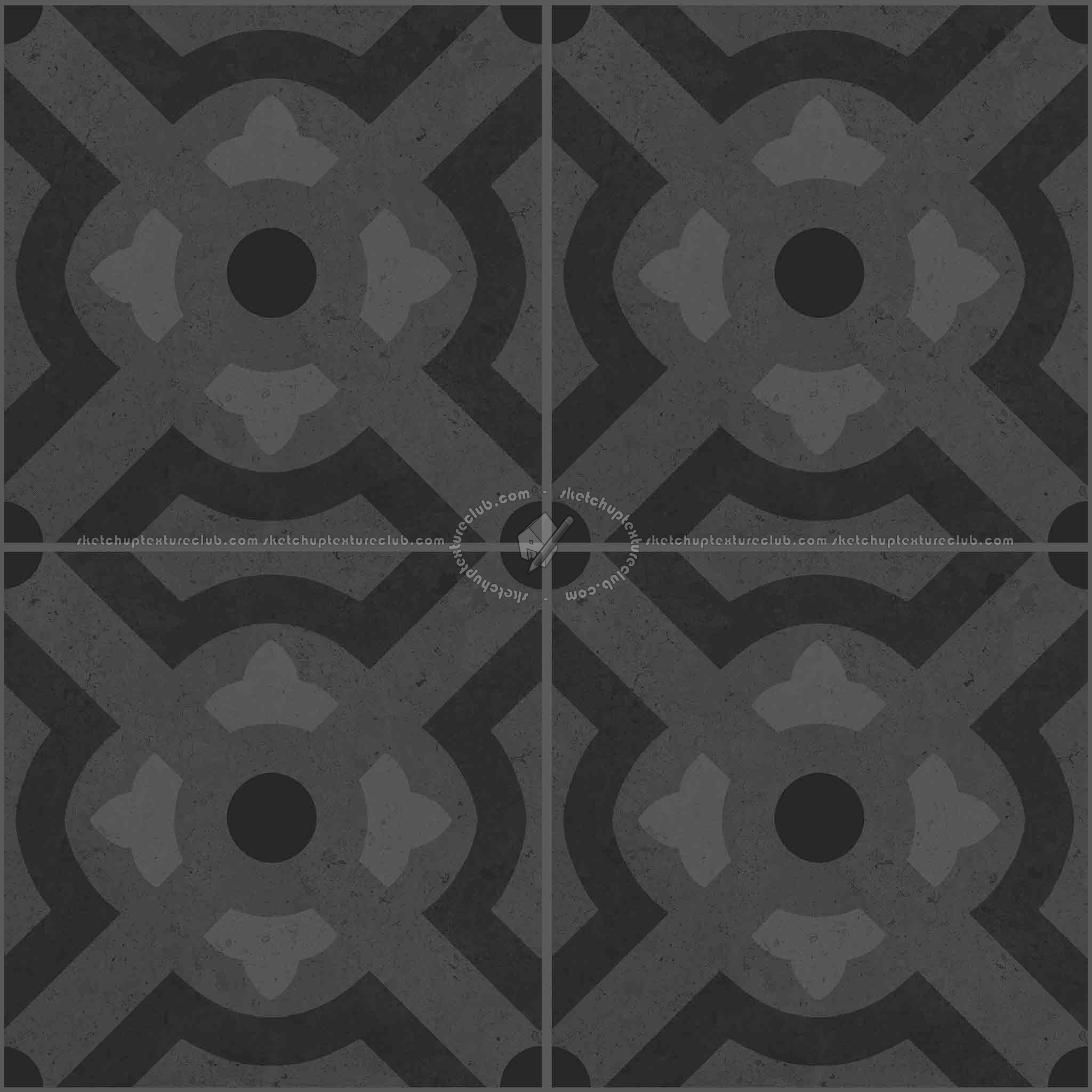 Textures   -   ARCHITECTURE   -   TILES INTERIOR   -   Ornate tiles   -   Geometric patterns  - Ceramic geometric tiles PBR texture seamless 21932 - Specular