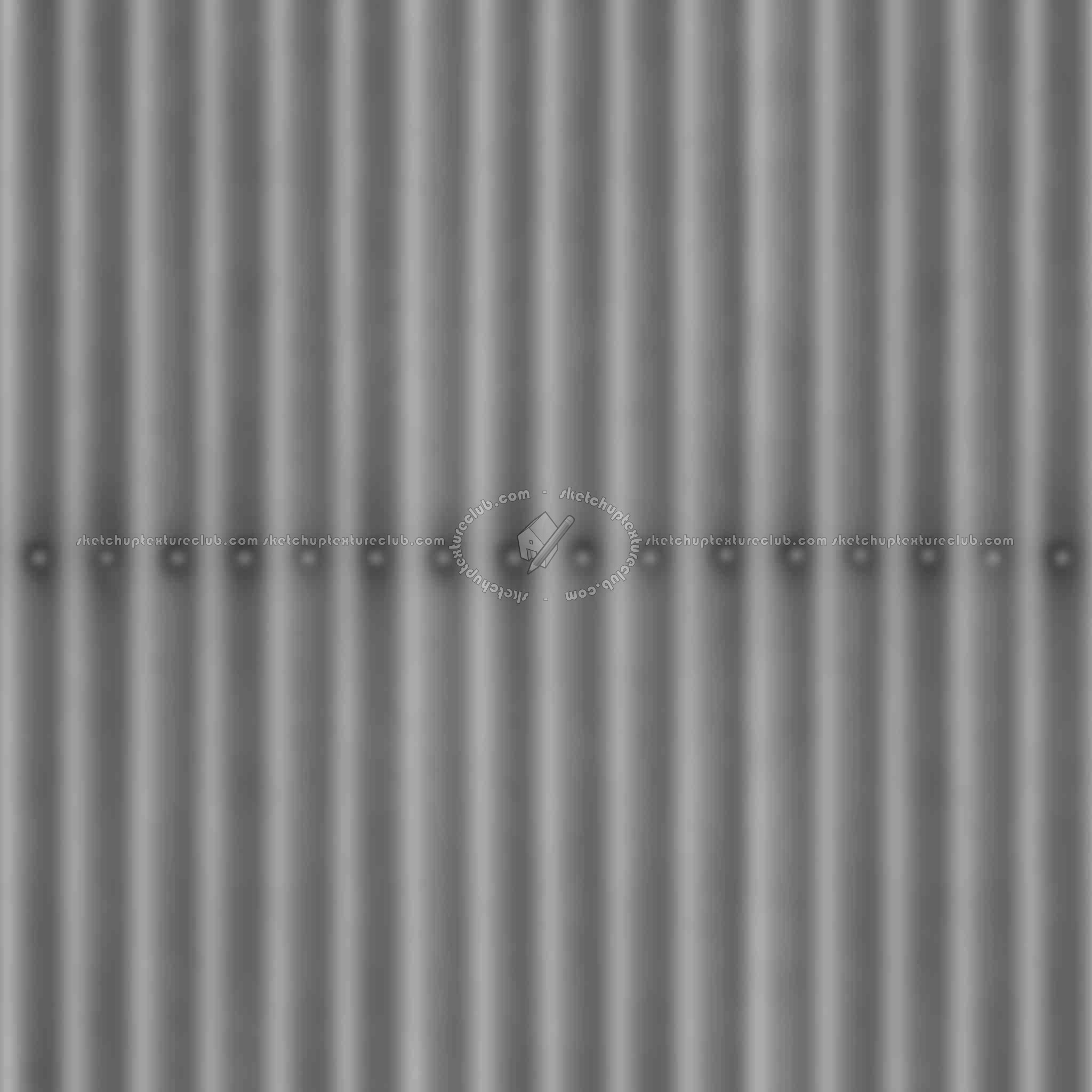 Textures   -   ARCHITECTURE   -   ROOFINGS   -   Metal roofs  - metal roofing texture seamless 22369 - Displacement