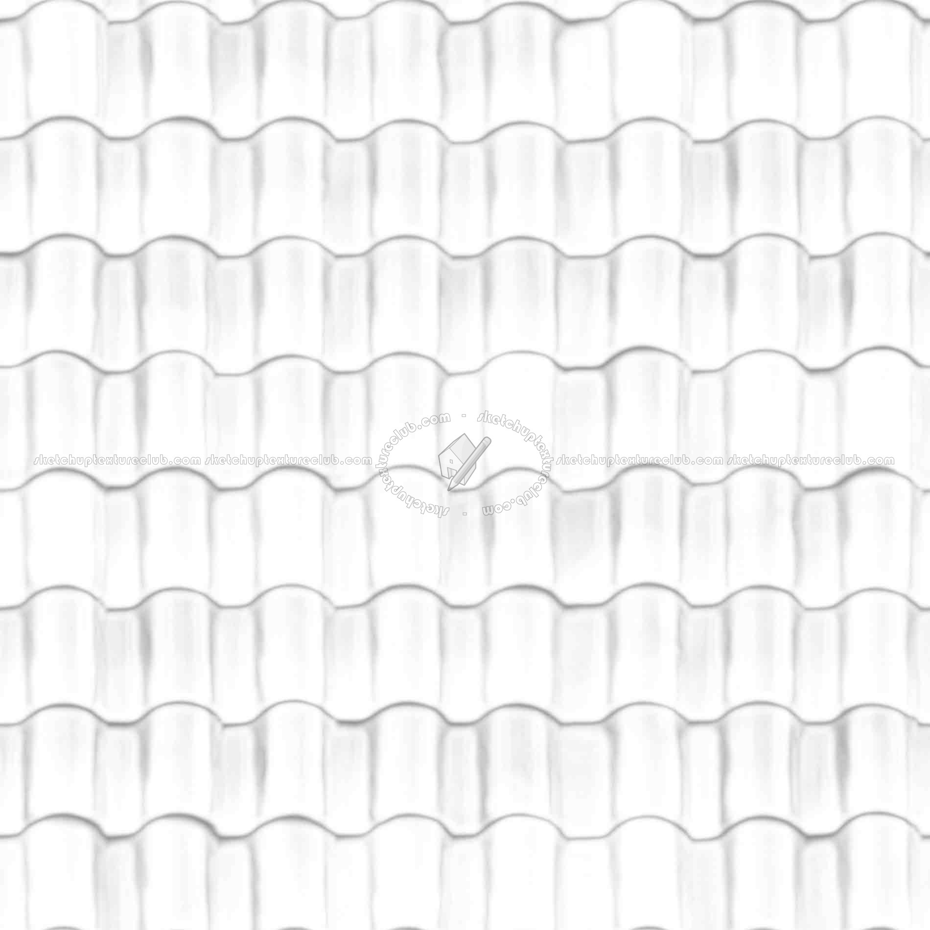 Textures   -   ARCHITECTURE   -   ROOFINGS   -   Clay roofs  - Clay roof texture seamless 19572 - Ambient occlusion