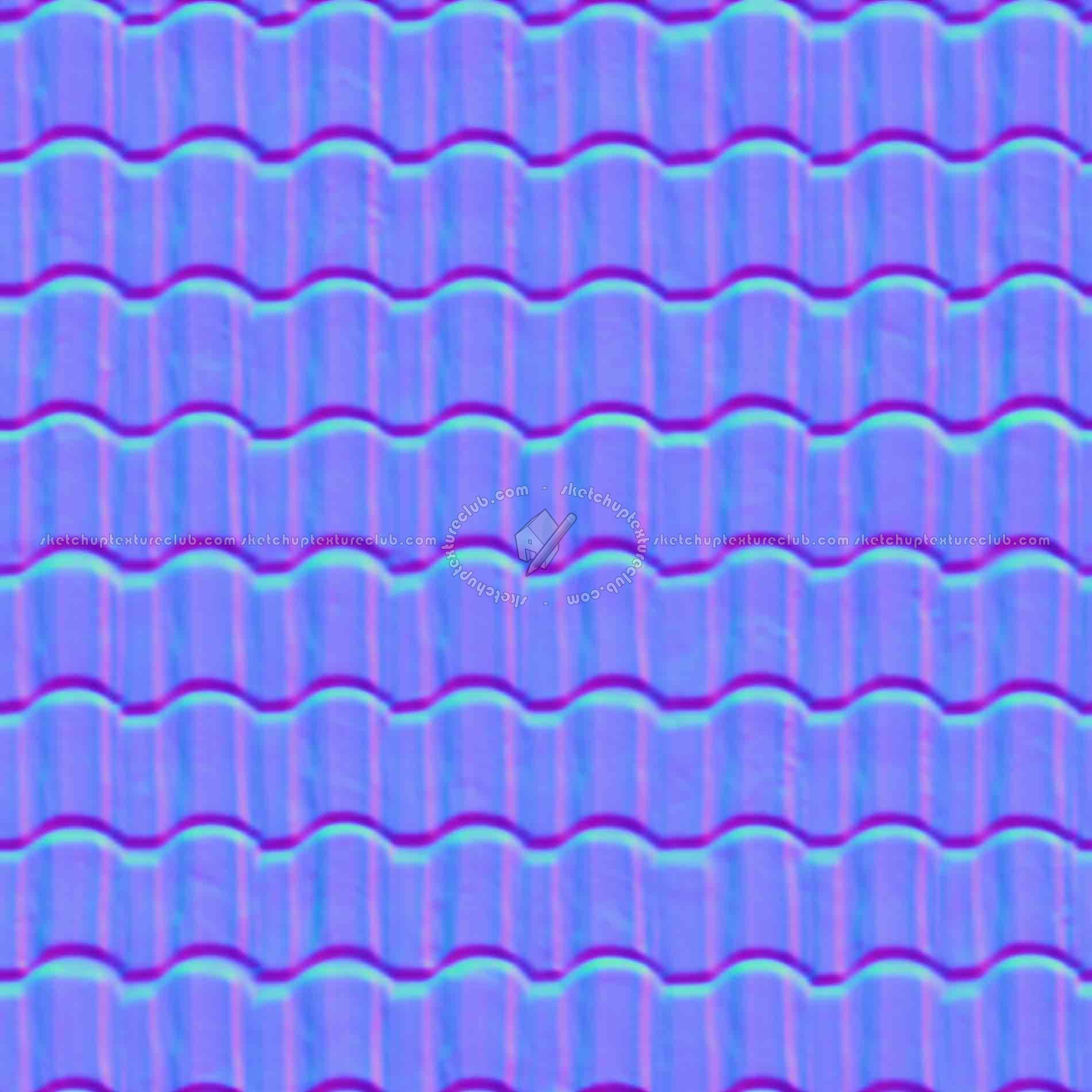 Textures   -   ARCHITECTURE   -   ROOFINGS   -   Clay roofs  - Clay roof texture seamless 19572 - Normal