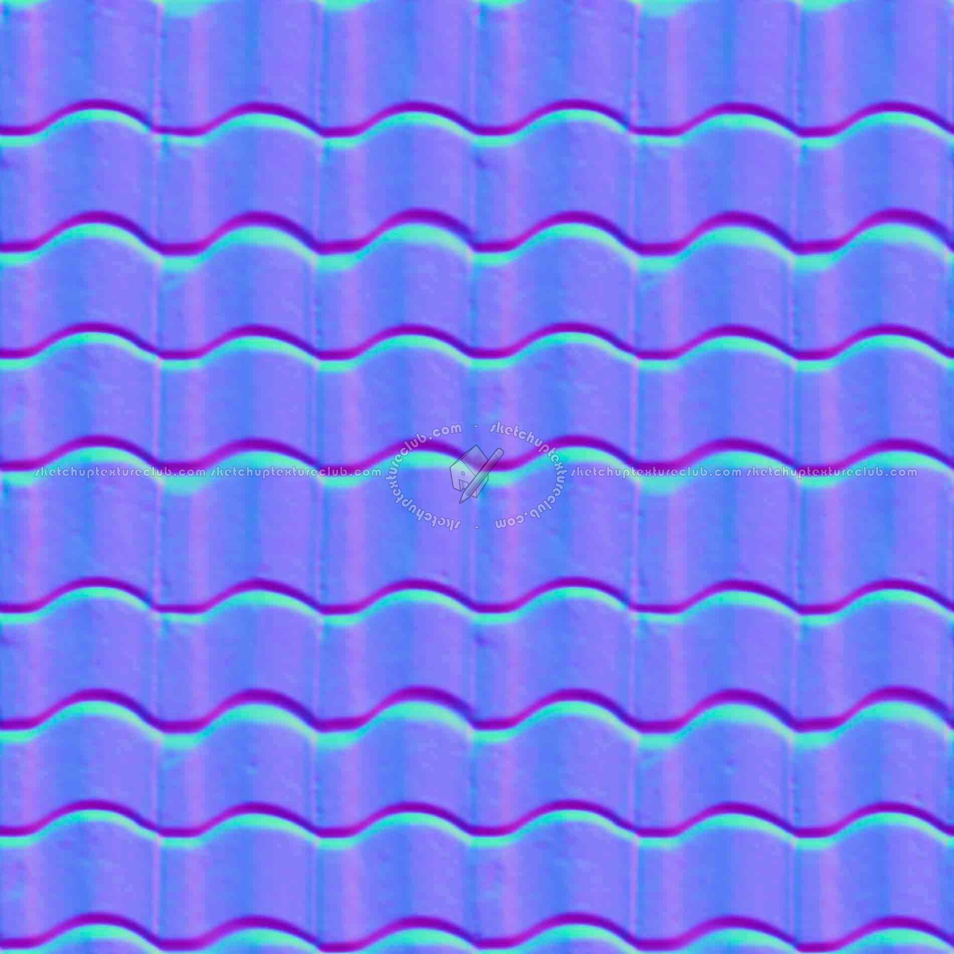 Textures   -   ARCHITECTURE   -   ROOFINGS   -   Clay roofs  - Clay roof texture seamless 19575 - Normal