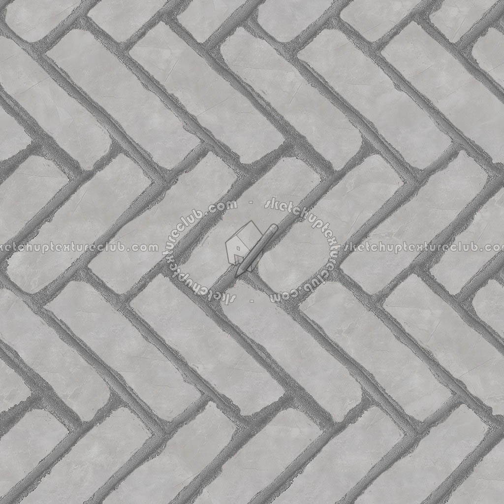 Textures   -   ARCHITECTURE   -   PAVING OUTDOOR   -   Concrete   -   Herringbone  - Concrete paving herringbone outdoor texture seamless 05794 (seamless)