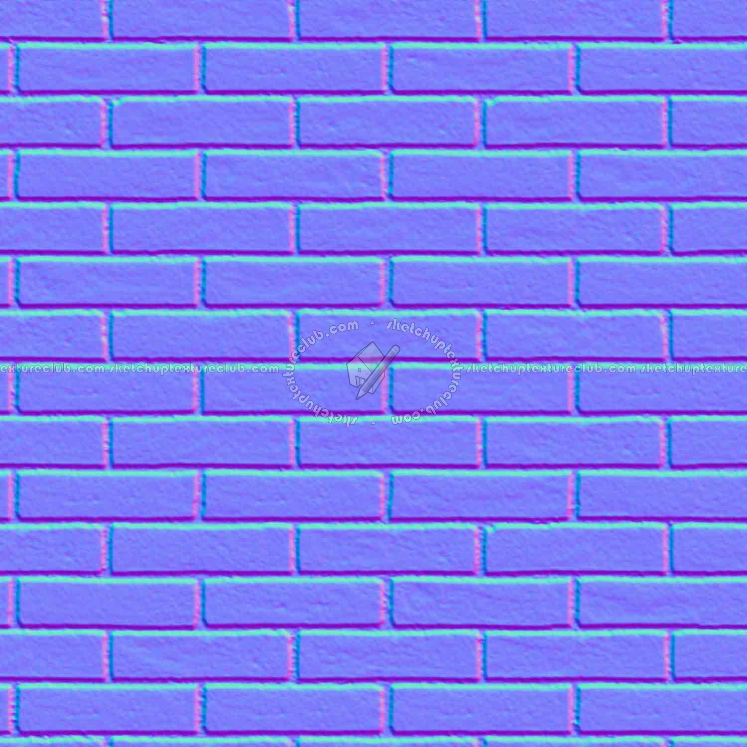 Textures   -   ARCHITECTURE   -   BRICKS   -   Facing Bricks   -   Smooth  - Facing smooth bricks texture seamless 00251 - Normal