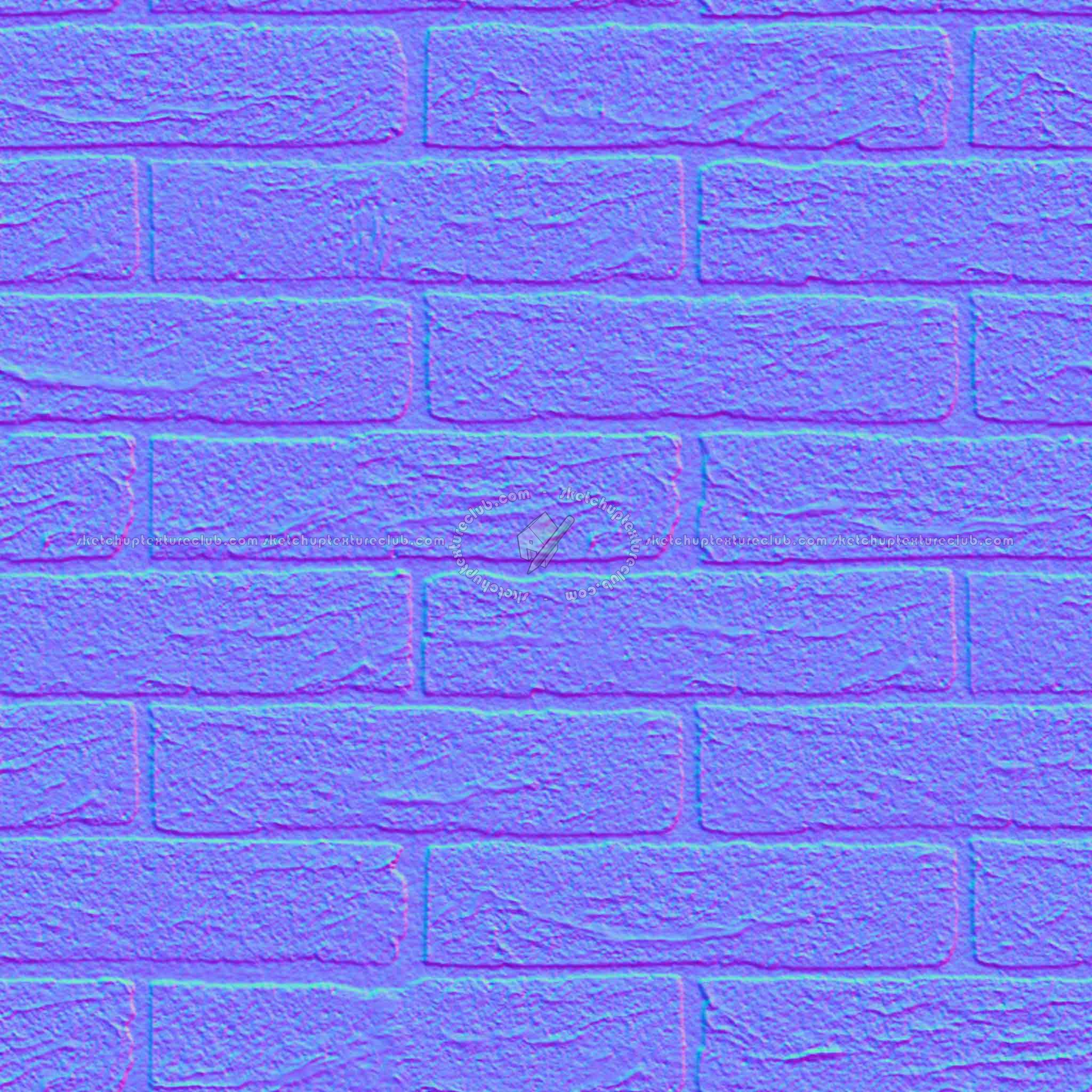Textures   -   ARCHITECTURE   -   BRICKS   -   Facing Bricks   -   Rustic  - Rustic bricks texture seamless 00175 - Normal