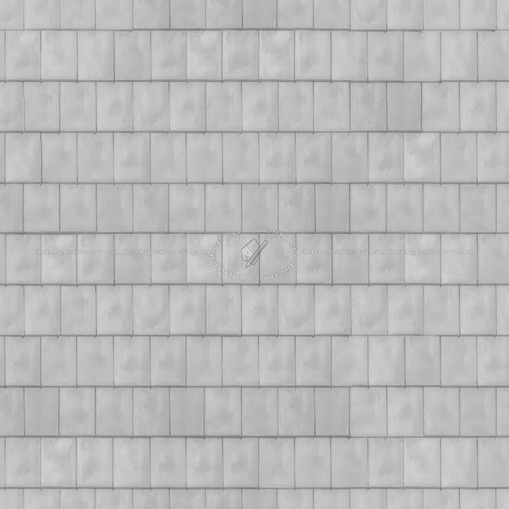 Textures   -   ARCHITECTURE   -   ROOFINGS   -   Clay roofs  - Clay roofing Gauloise texture seamless 03359 - Displacement