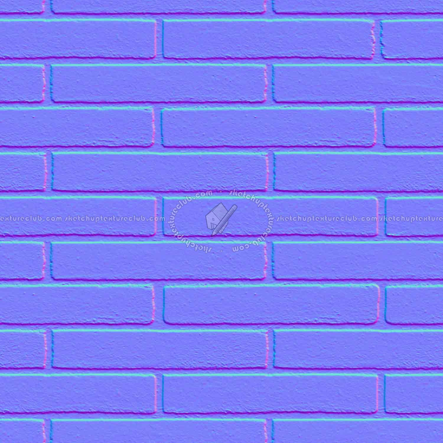 Textures   -   ARCHITECTURE   -   BRICKS   -   Facing Bricks   -   Smooth  - Facing smooth bricks texture seamless 00269 - Normal