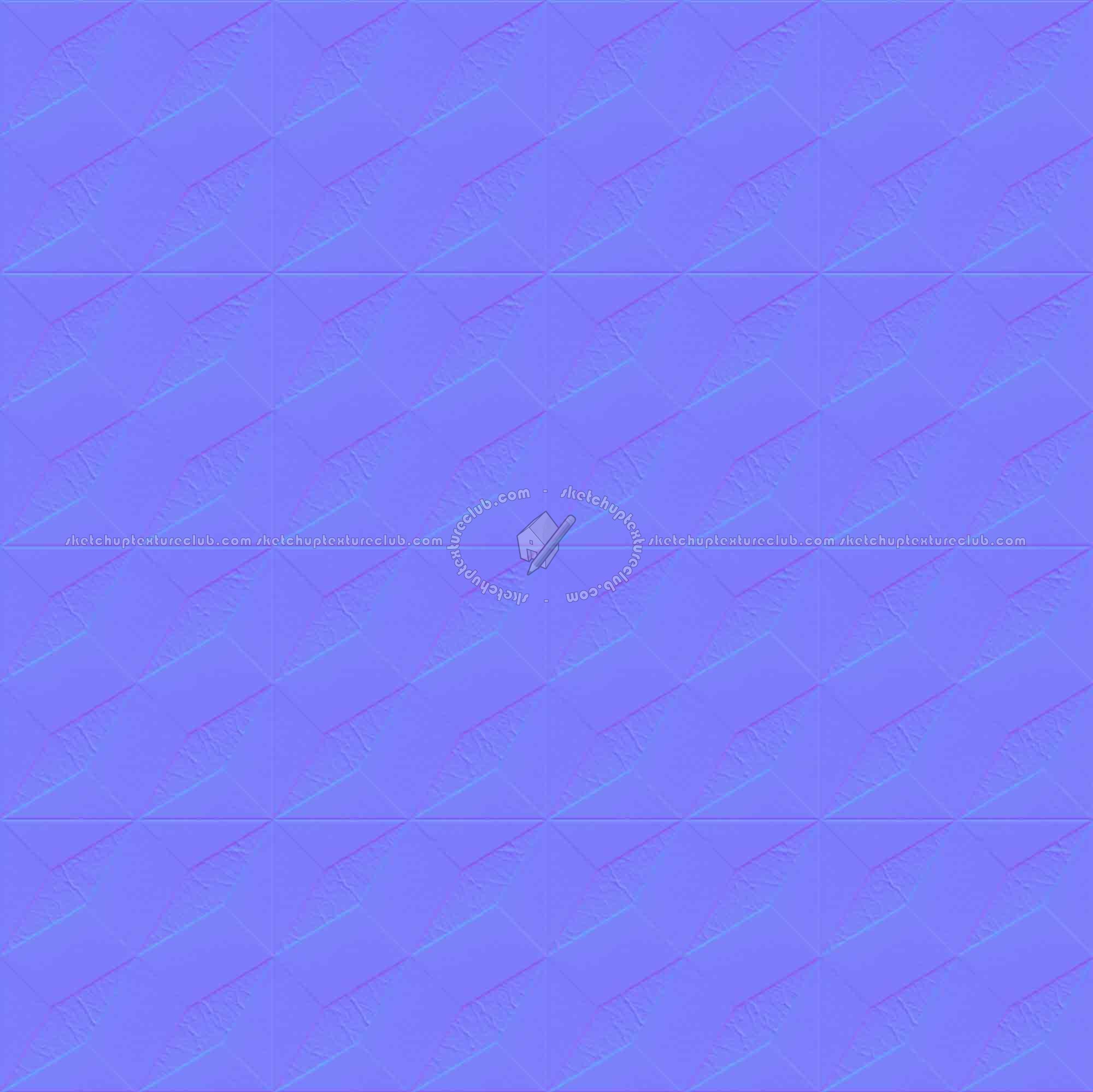 Textures   -   ARCHITECTURE   -   TILES INTERIOR   -   Marble tiles   -   White  - Illusion black white marble floor tile texture seamless 14821 - Normal