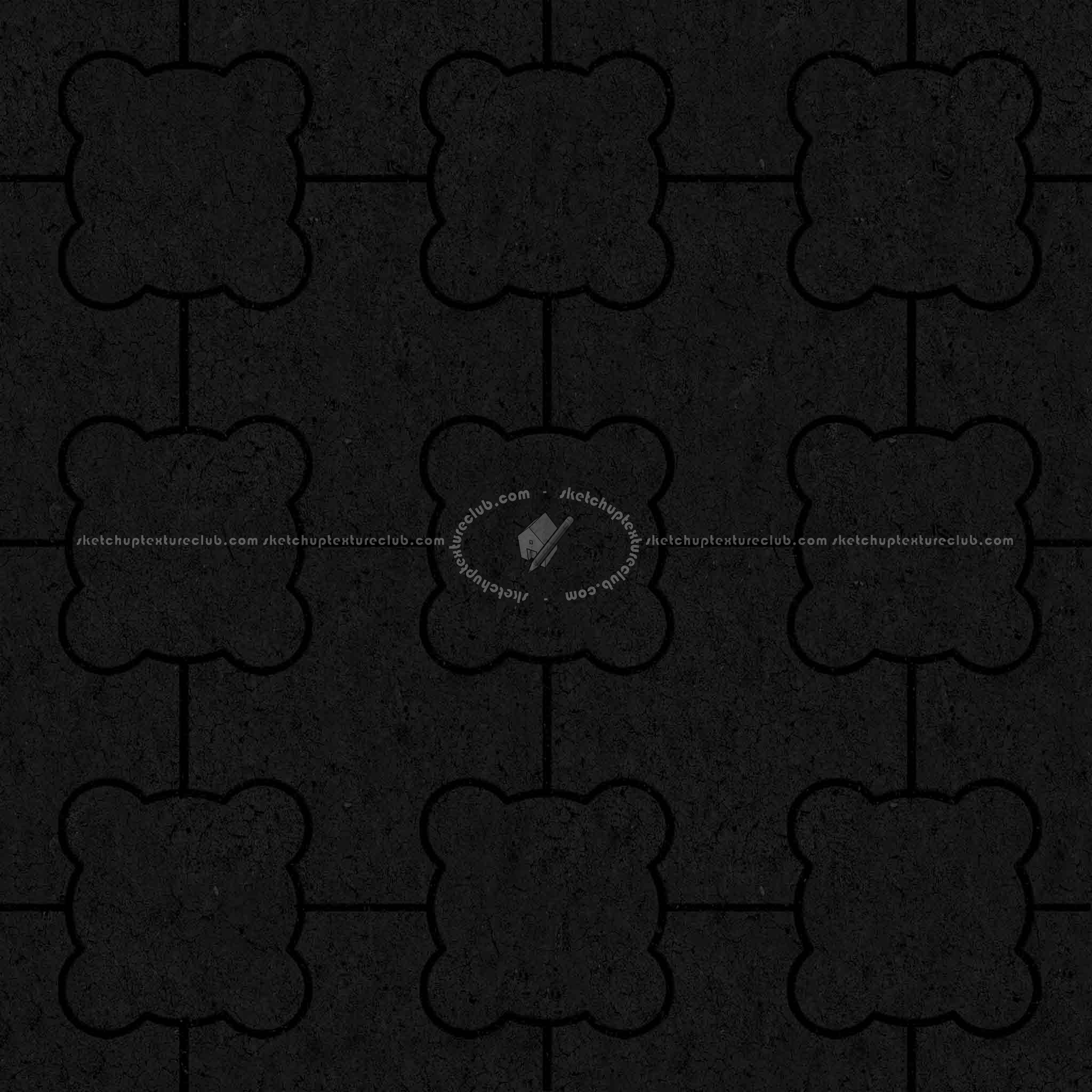 Textures   -   ARCHITECTURE   -   PAVING OUTDOOR   -   Concrete   -   Blocks mixed  - Paving concrete mixed size texture seamless 05581 - Specular