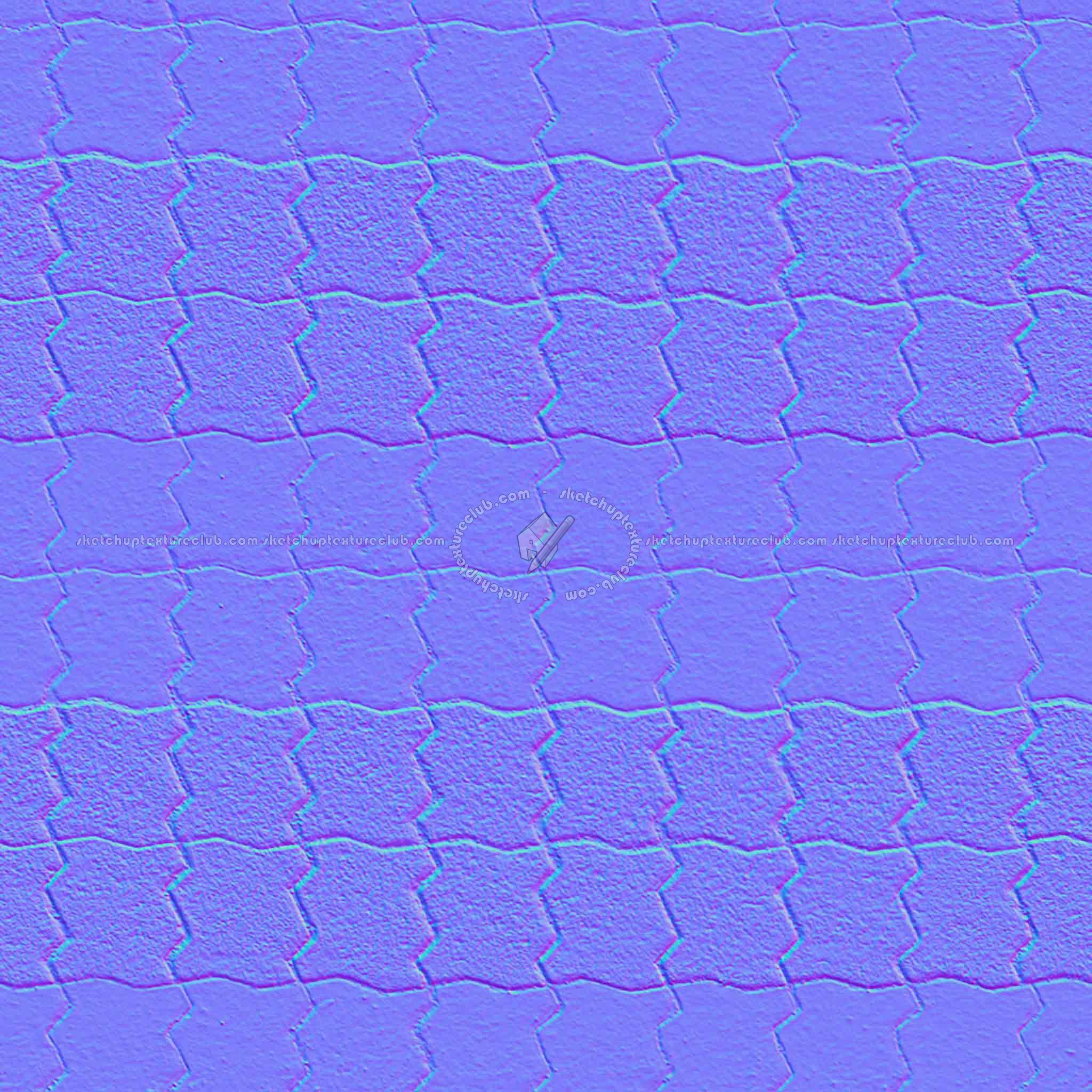 Textures   -   ARCHITECTURE   -   PAVING OUTDOOR   -   Concrete   -   Blocks regular  - Paving outdoor concrete regular block texture seamless 05645 - Normal