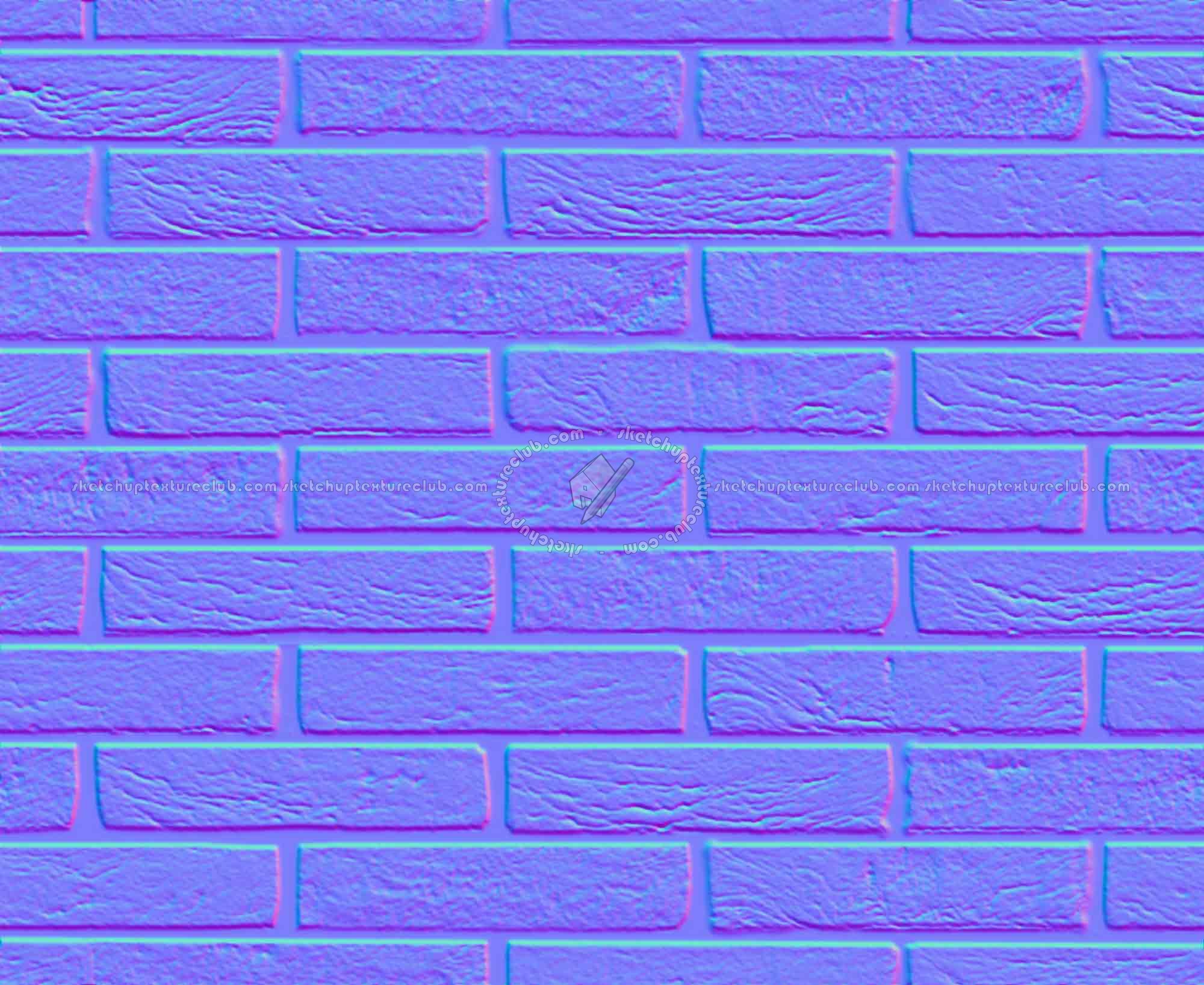 Textures   -   ARCHITECTURE   -   BRICKS   -   Facing Bricks   -   Rustic  - Rustic bricks texture seamless 00193 - Normal