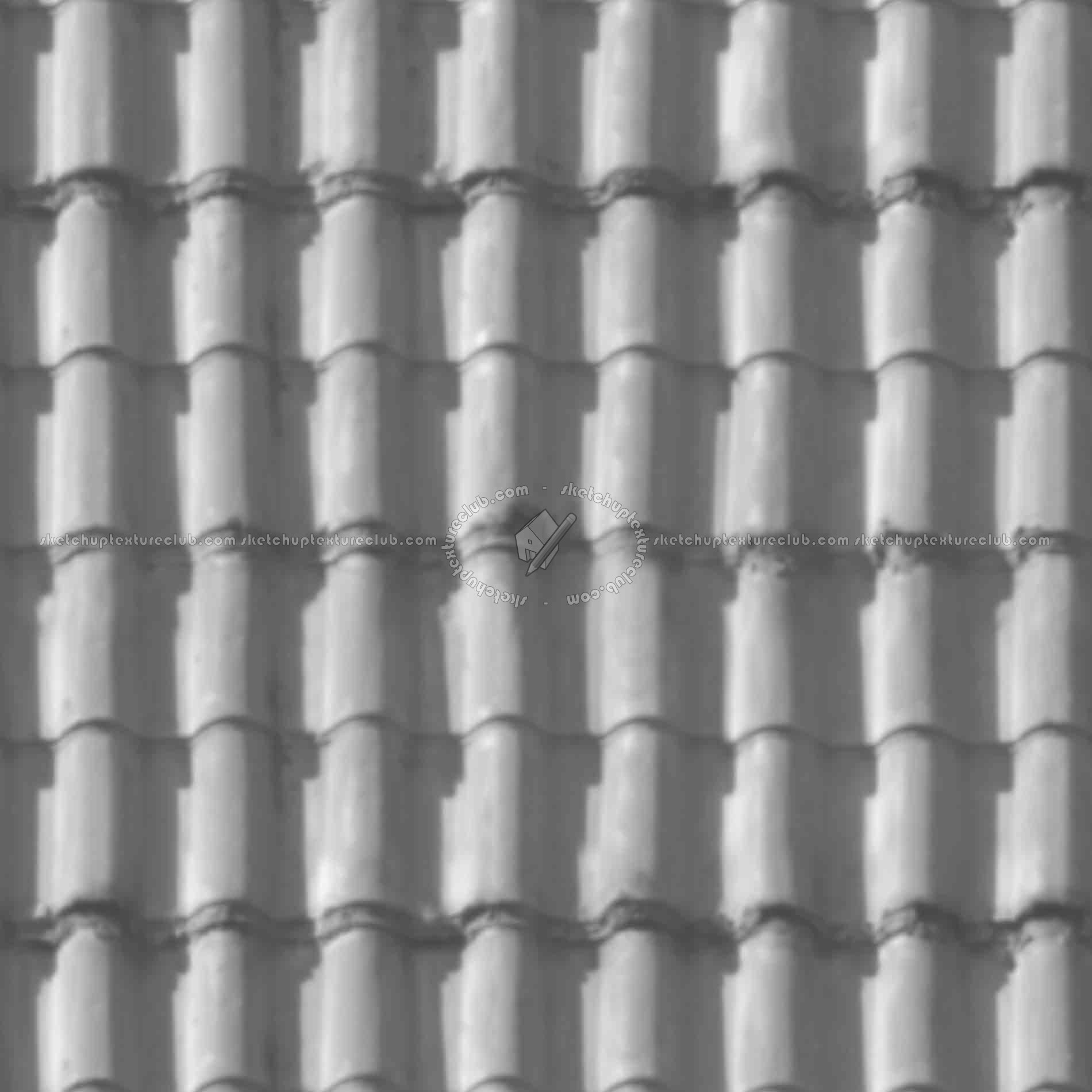 Textures   -   ARCHITECTURE   -   ROOFINGS   -   Clay roofs  - Clay roof texture seamless 19578 - Displacement