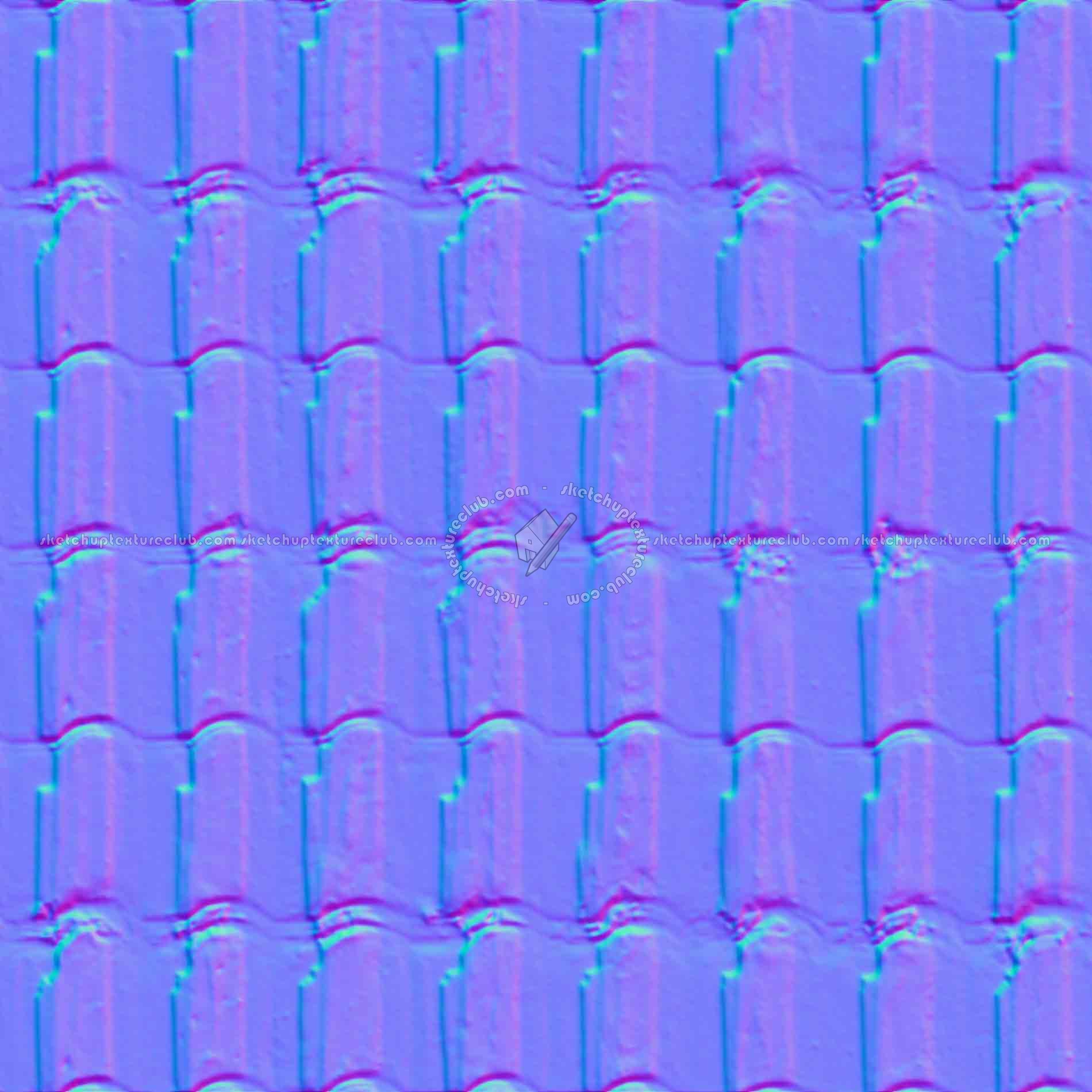 Textures   -   ARCHITECTURE   -   ROOFINGS   -   Clay roofs  - Clay roof texture seamless 19578 - Normal