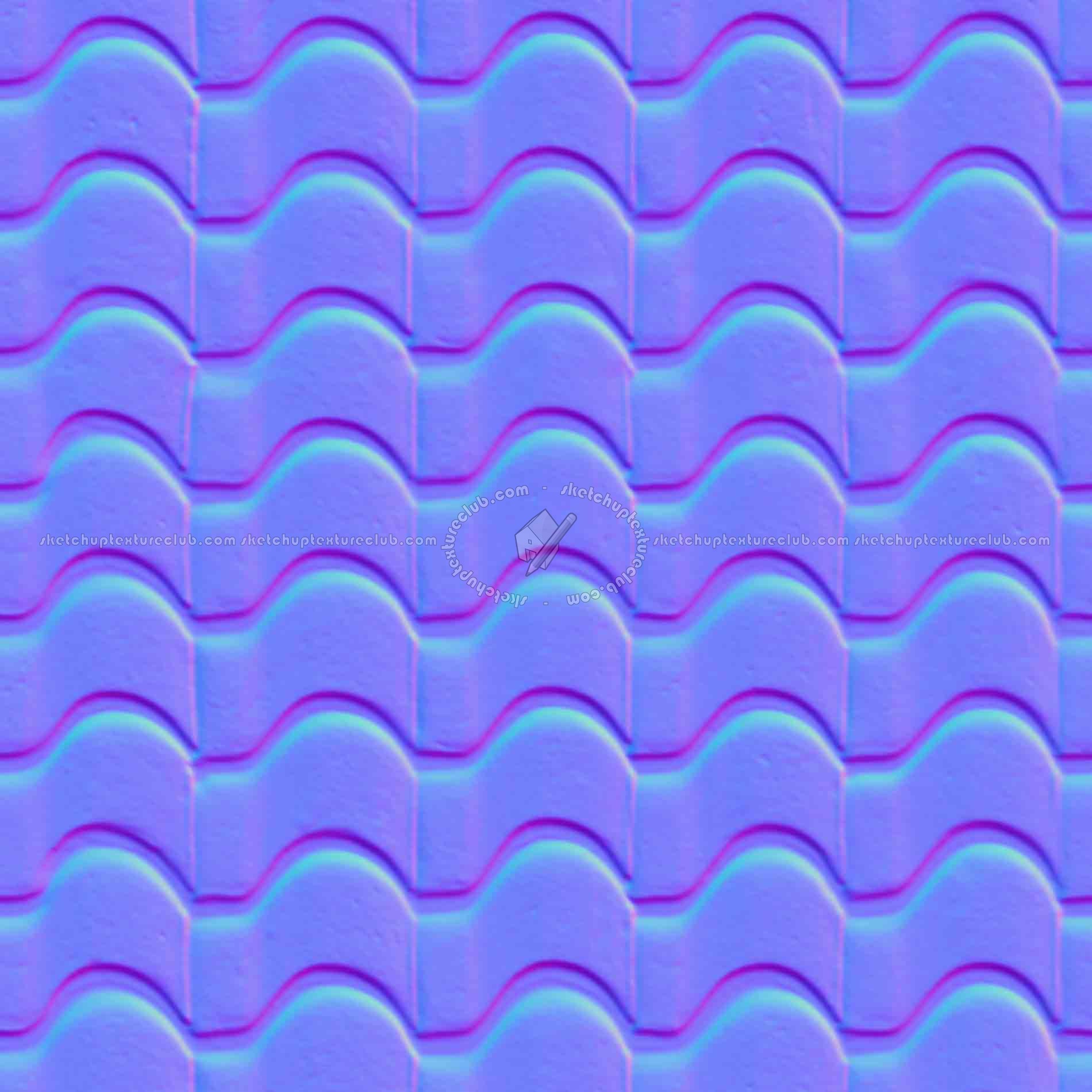 Textures   -   ARCHITECTURE   -   ROOFINGS   -   Clay roofs  - Clay roof texture seamless 19581 - Normal