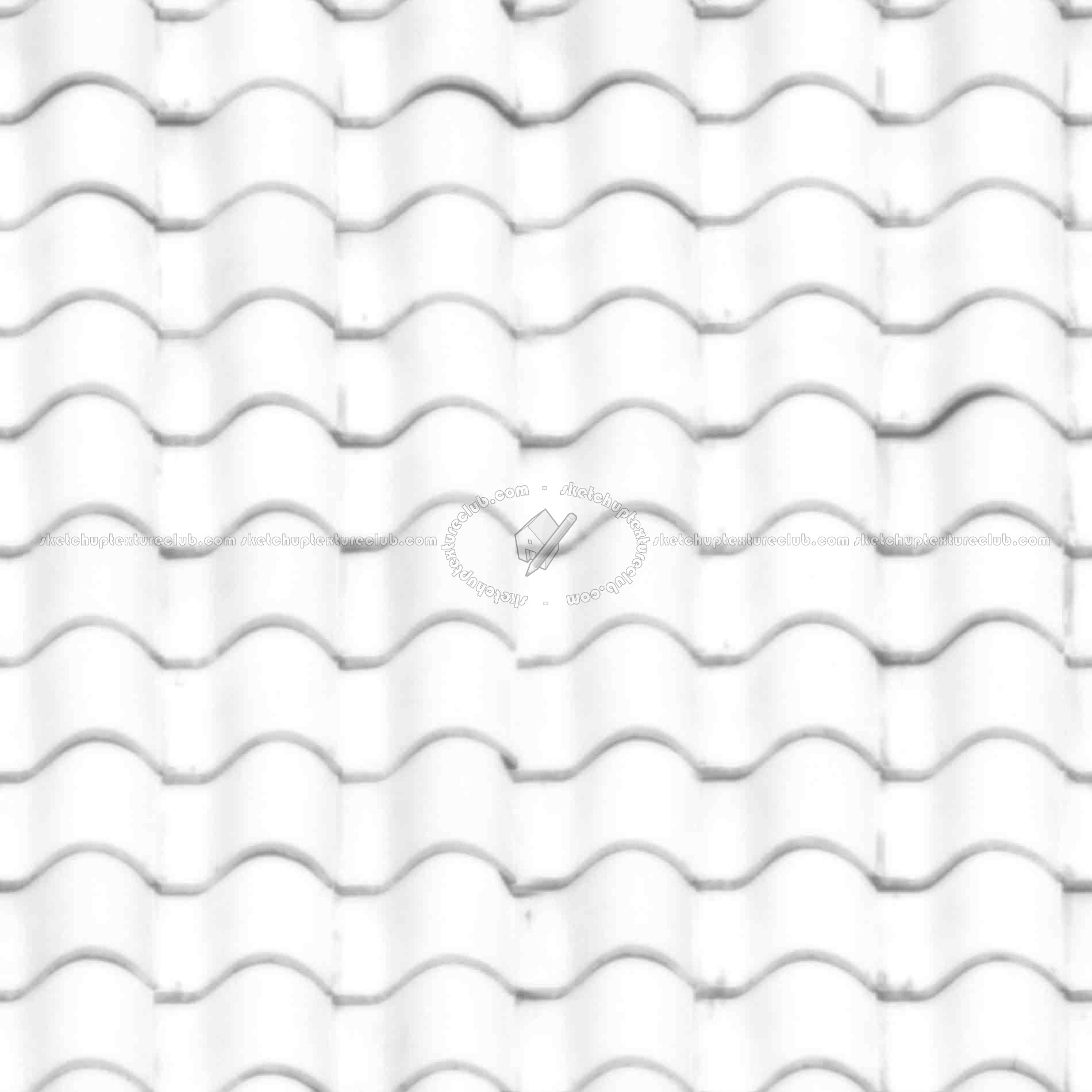 Textures   -   ARCHITECTURE   -   ROOFINGS   -   Clay roofs  - Clay roof texture seamless 19583 - Ambient occlusion