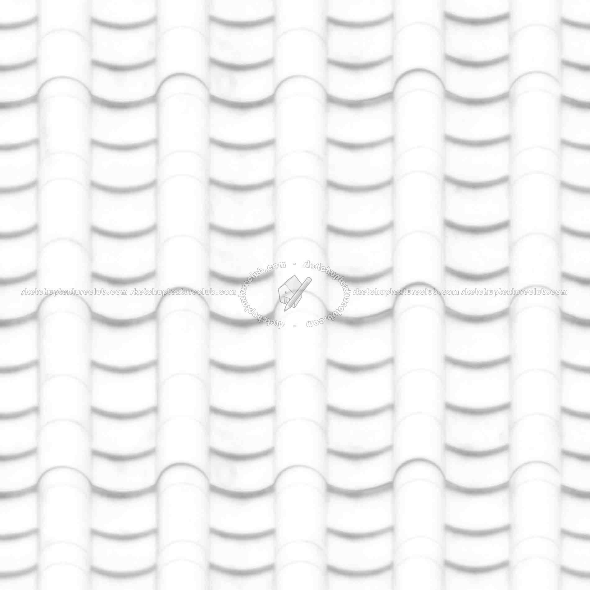 Textures   -   ARCHITECTURE   -   ROOFINGS   -   Clay roofs  - Clay roof texture seamless 19585 - Ambient occlusion