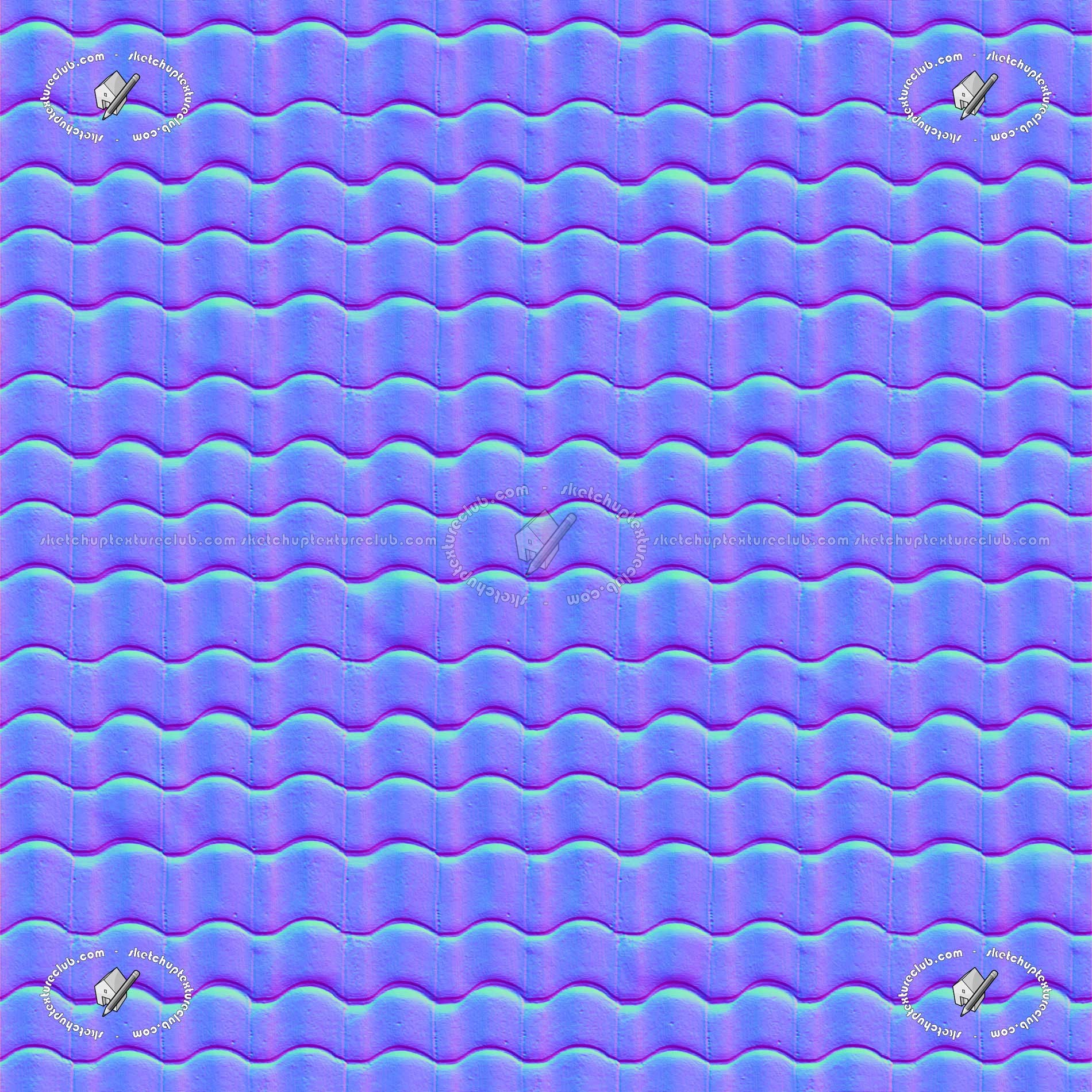 Textures   -   ARCHITECTURE   -   ROOFINGS   -   Clay roofs  - Clay roof texture seamless 19586 - Normal