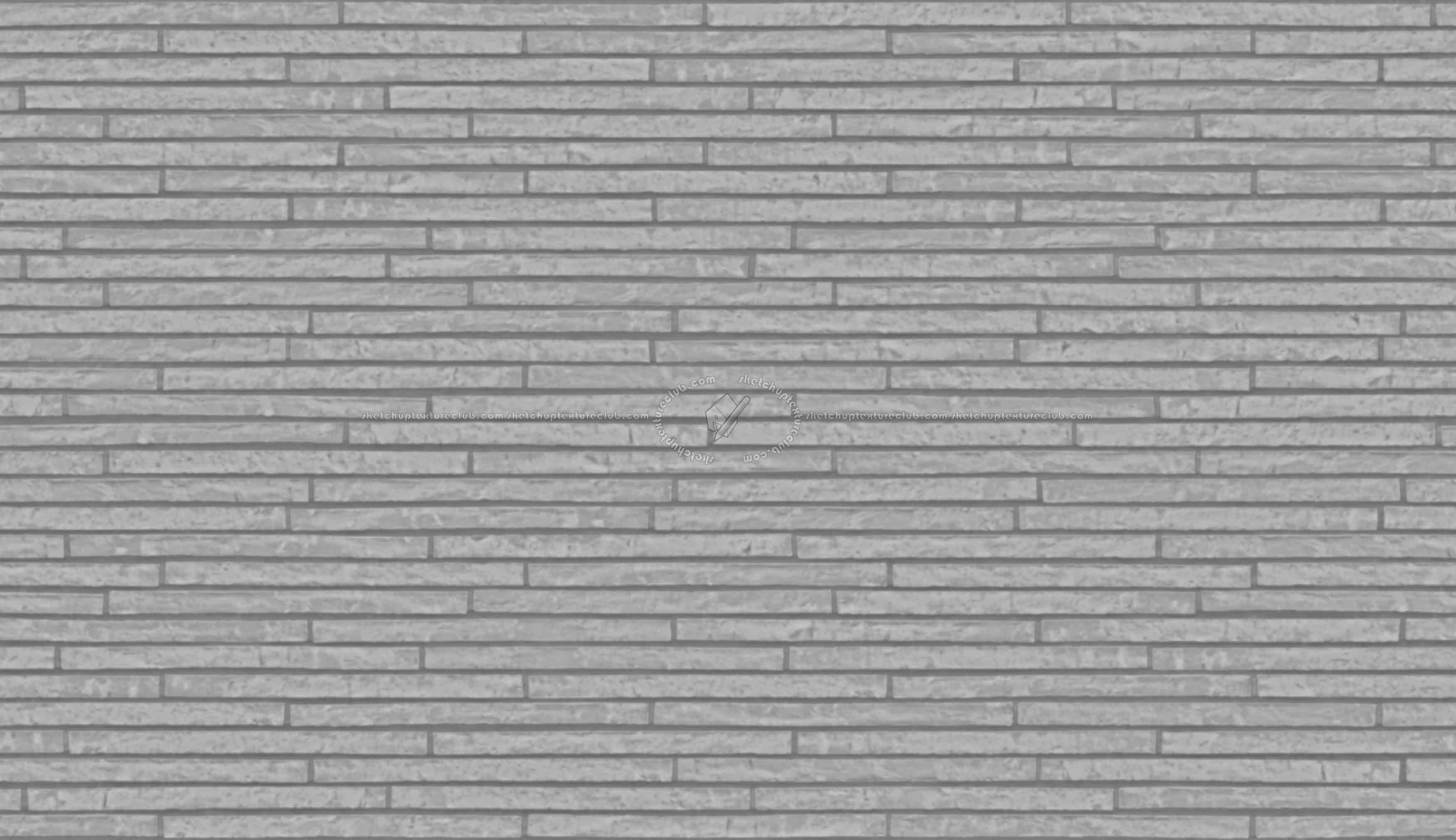 Textures   -   ARCHITECTURE   -   WALLS TILE OUTSIDE  - Clay bricks wall cladding PBR texture seamless 21721 - Displacement