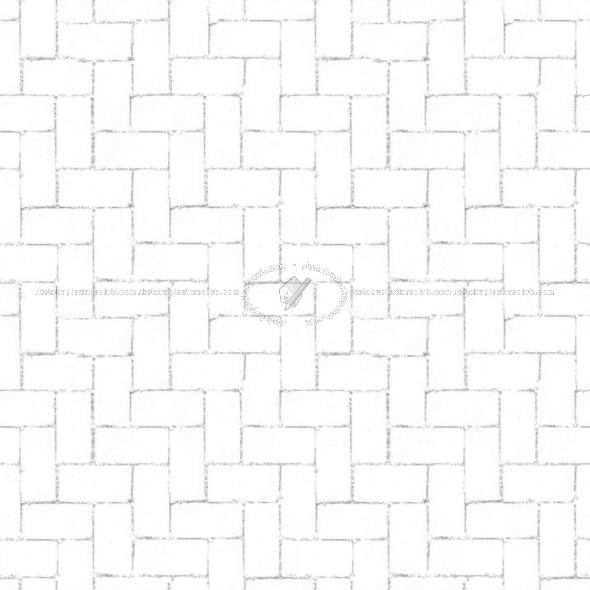 Textures   -   ARCHITECTURE   -   PAVING OUTDOOR   -   Concrete   -   Herringbone  - Concrete paving herringbone outdoor texture seamless 05810 - Ambient occlusion