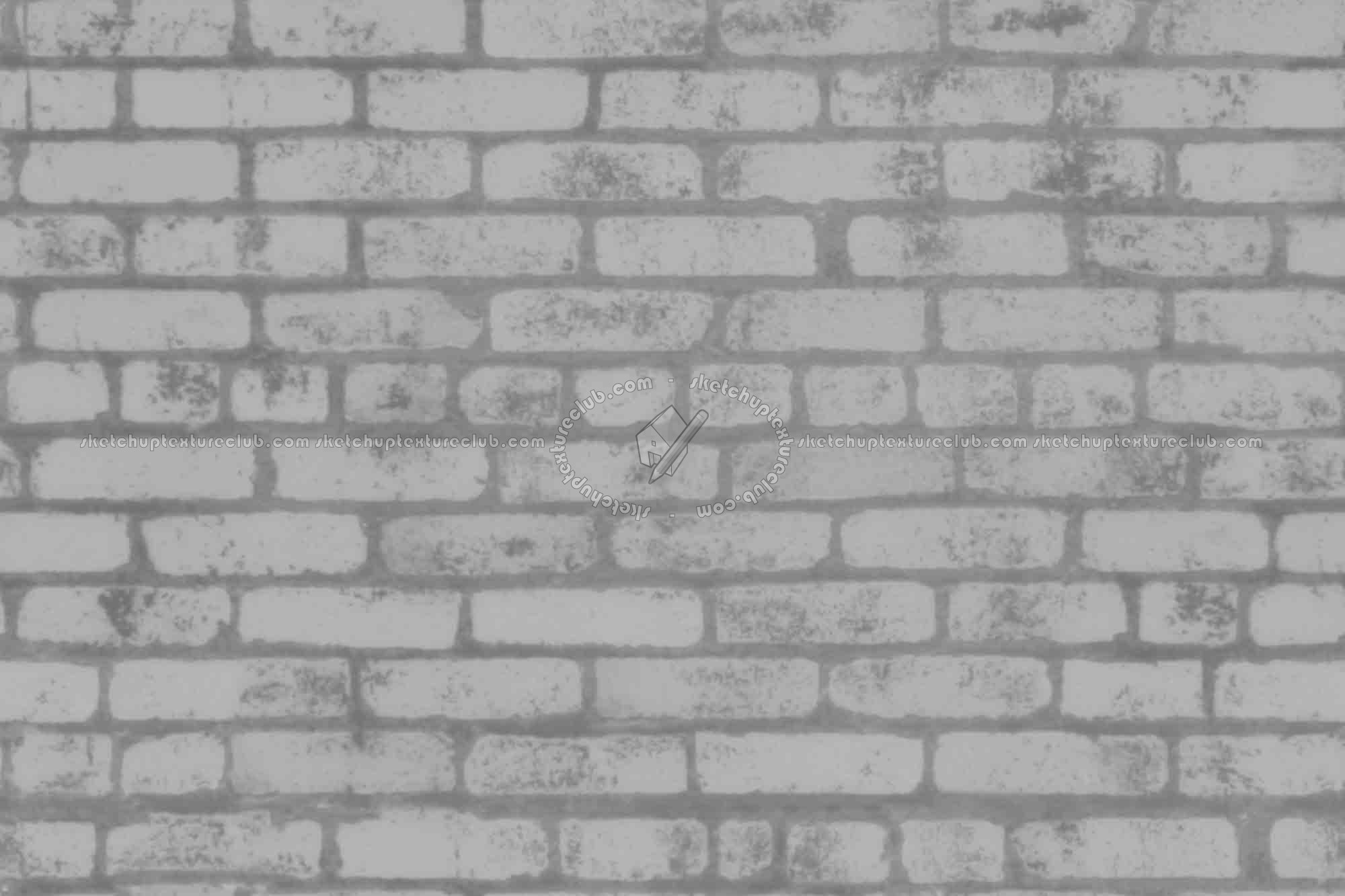 Textures   -   ARCHITECTURE   -   BRICKS   -   Dirty Bricks  - Dirty bricks texture seamless 00163 - Displacement