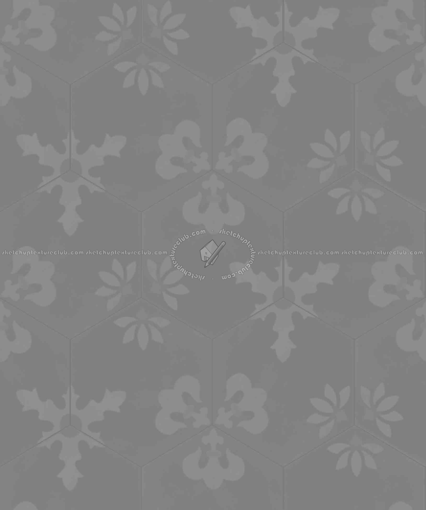 Textures   -   ARCHITECTURE   -   TILES INTERIOR   -   Hexagonal mixed  - Hexagonal tile texture seamless 17120 - Displacement