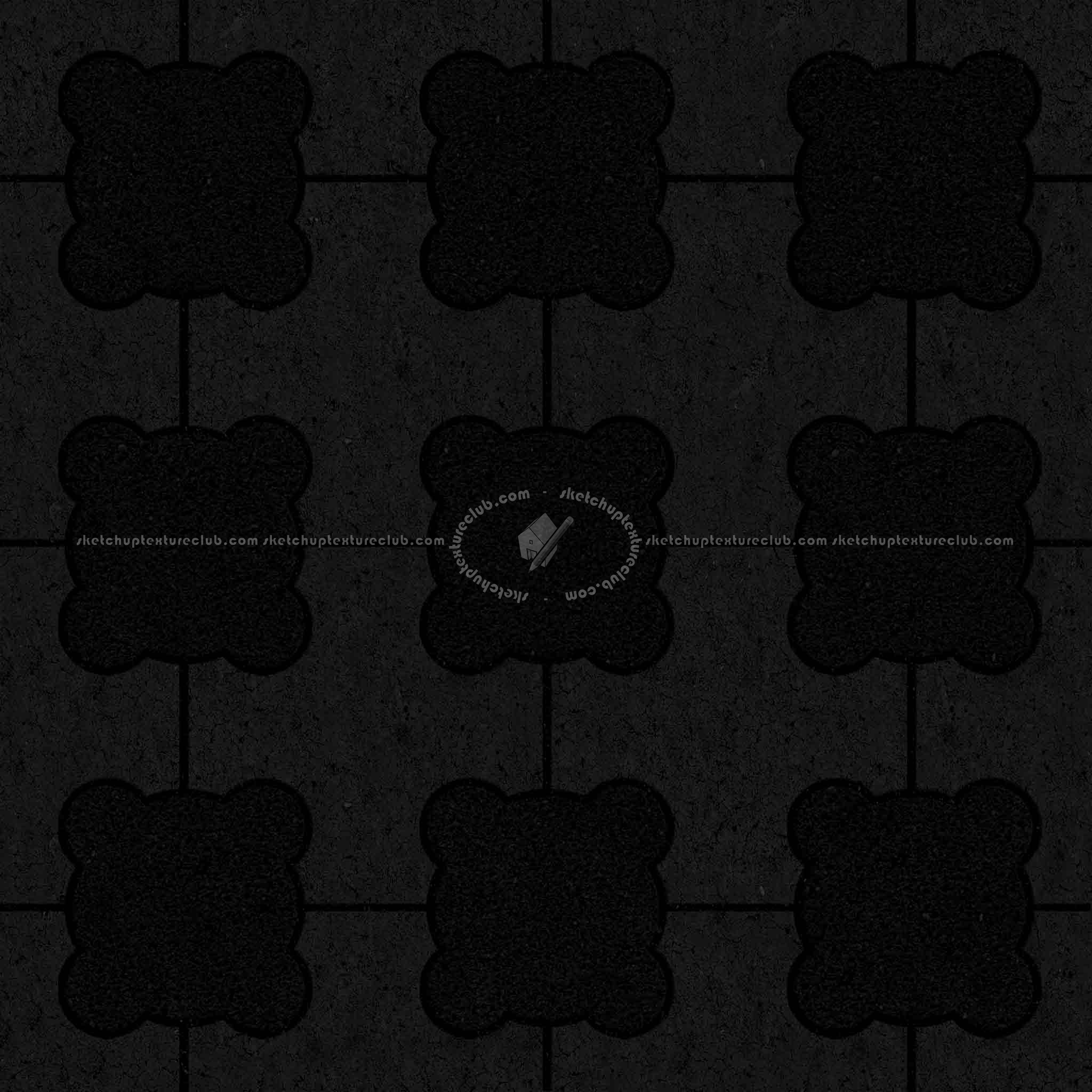 Textures   -   ARCHITECTURE   -   PAVING OUTDOOR   -   Concrete   -   Blocks mixed  - Paving concrete mixed size texture seamless 05582 - Specular