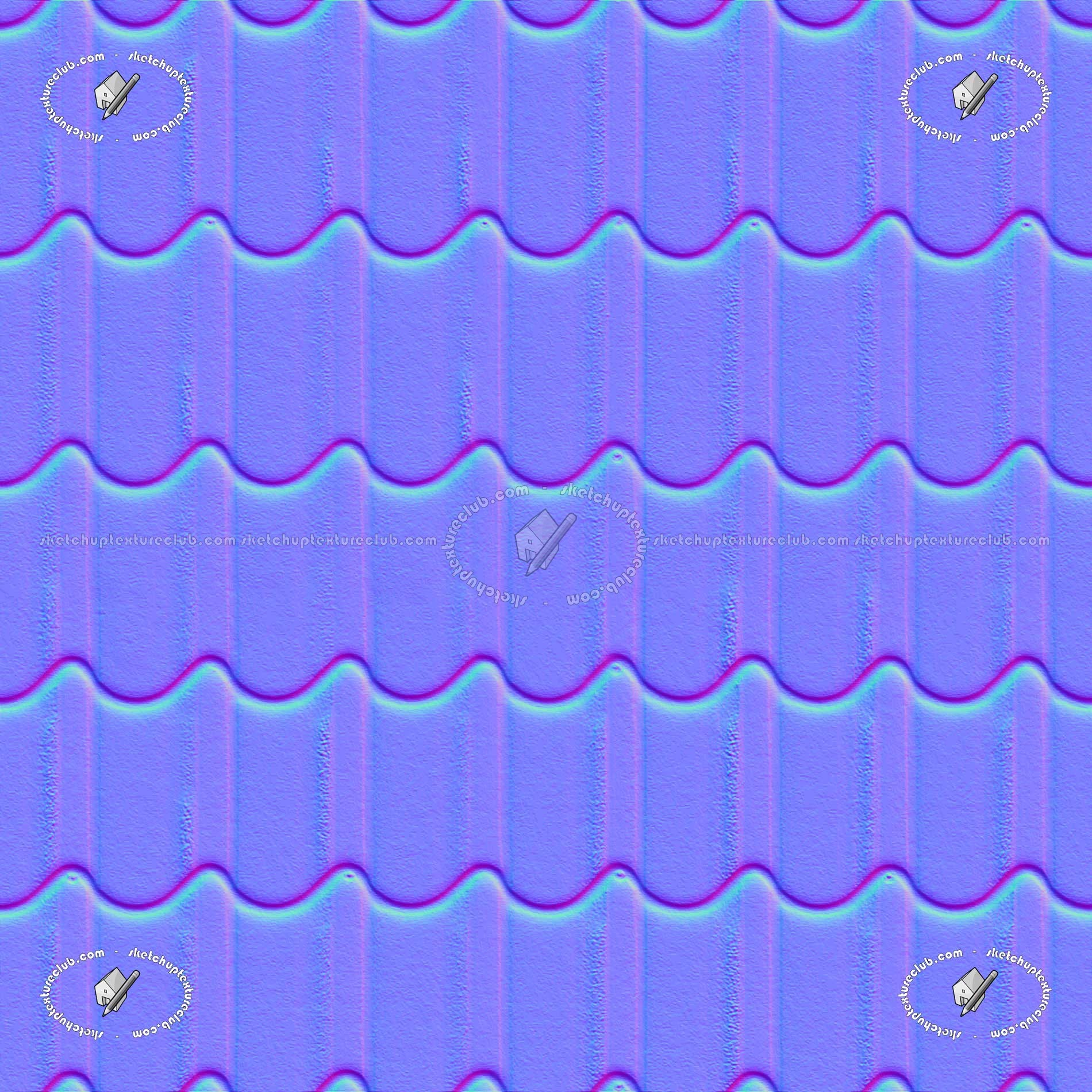 Textures   -   ARCHITECTURE   -   ROOFINGS   -   Clay roofs  - Clay roof texture seamless 19588 - Normal