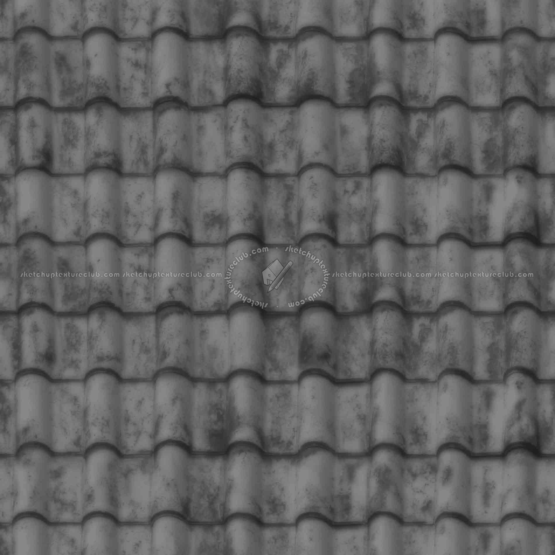 Textures   -   ARCHITECTURE   -   ROOFINGS   -   Clay roofs  - Clay roof texture seamless 19590 - Displacement