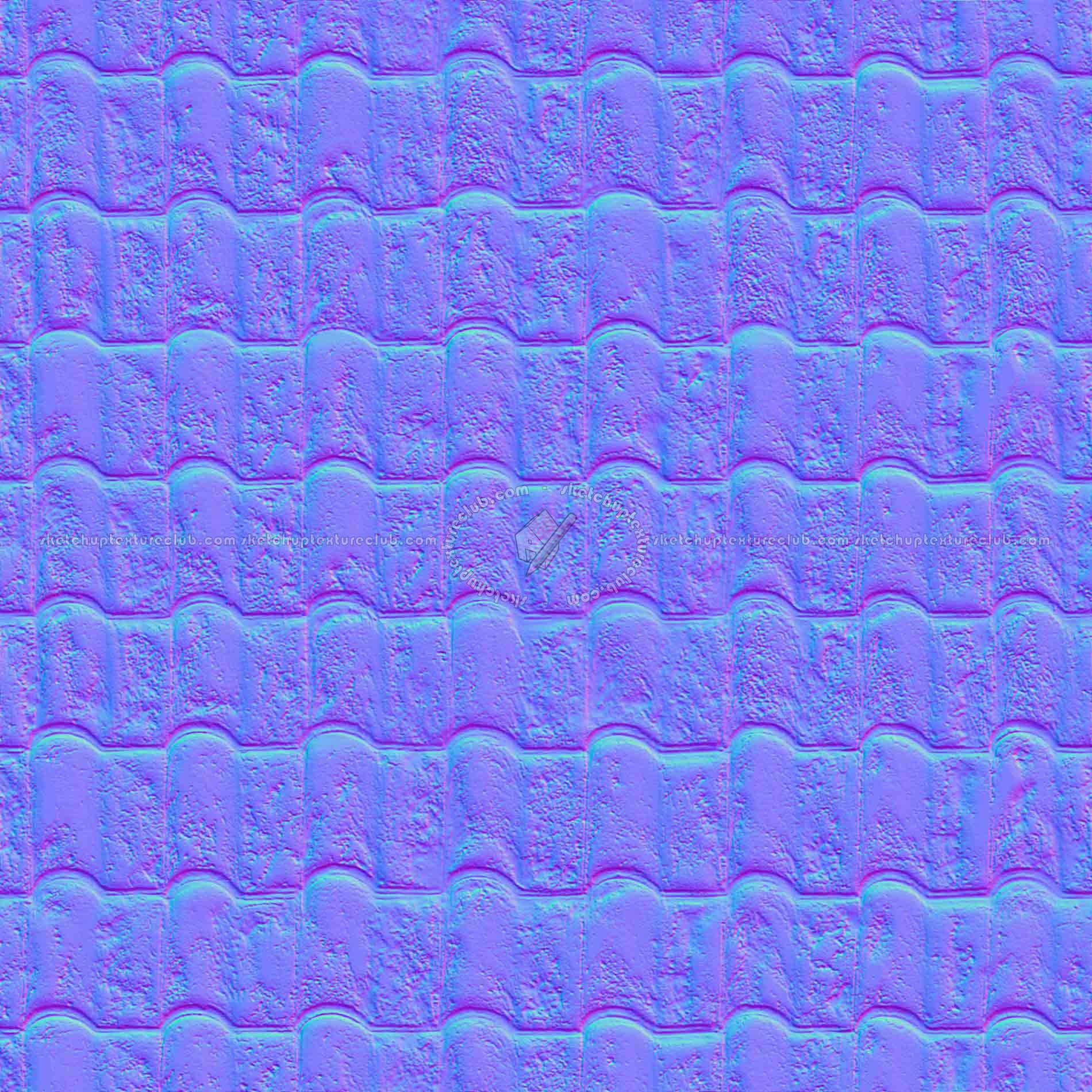 Textures   -   ARCHITECTURE   -   ROOFINGS   -   Clay roofs  - Clay roof texture seamless 19590 - Normal