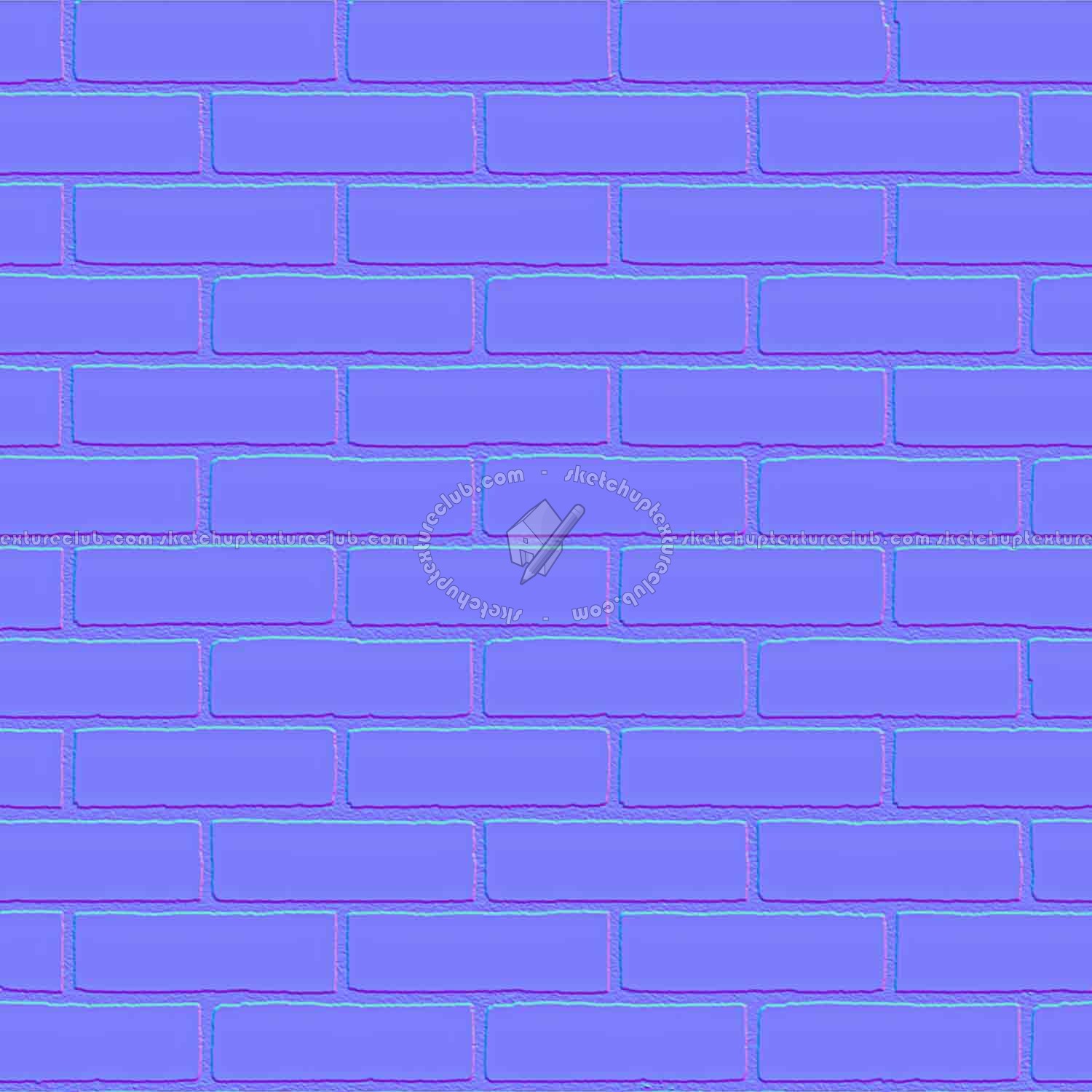 Textures   -   ARCHITECTURE   -   BRICKS   -   Facing Bricks   -   Smooth  - Facing smooth bricks texture seamless 00271 - Normal