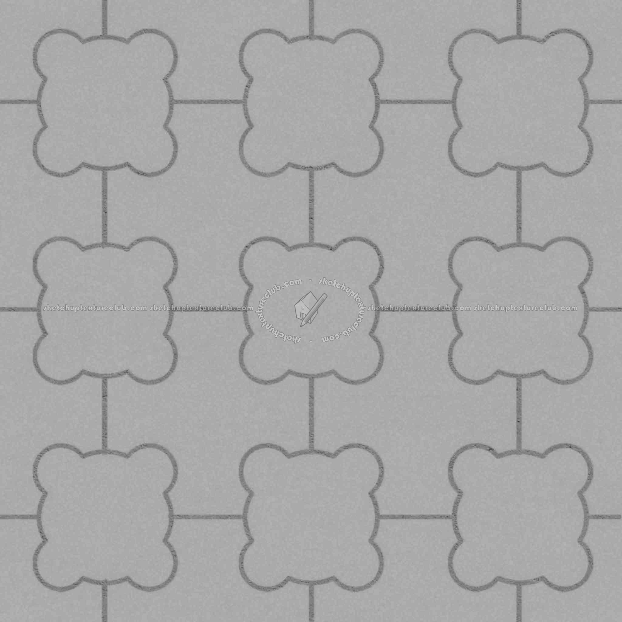 Textures   -   ARCHITECTURE   -   PAVING OUTDOOR   -   Concrete   -   Blocks mixed  - Paving concrete mixed size texture seamless 05583 - Displacement