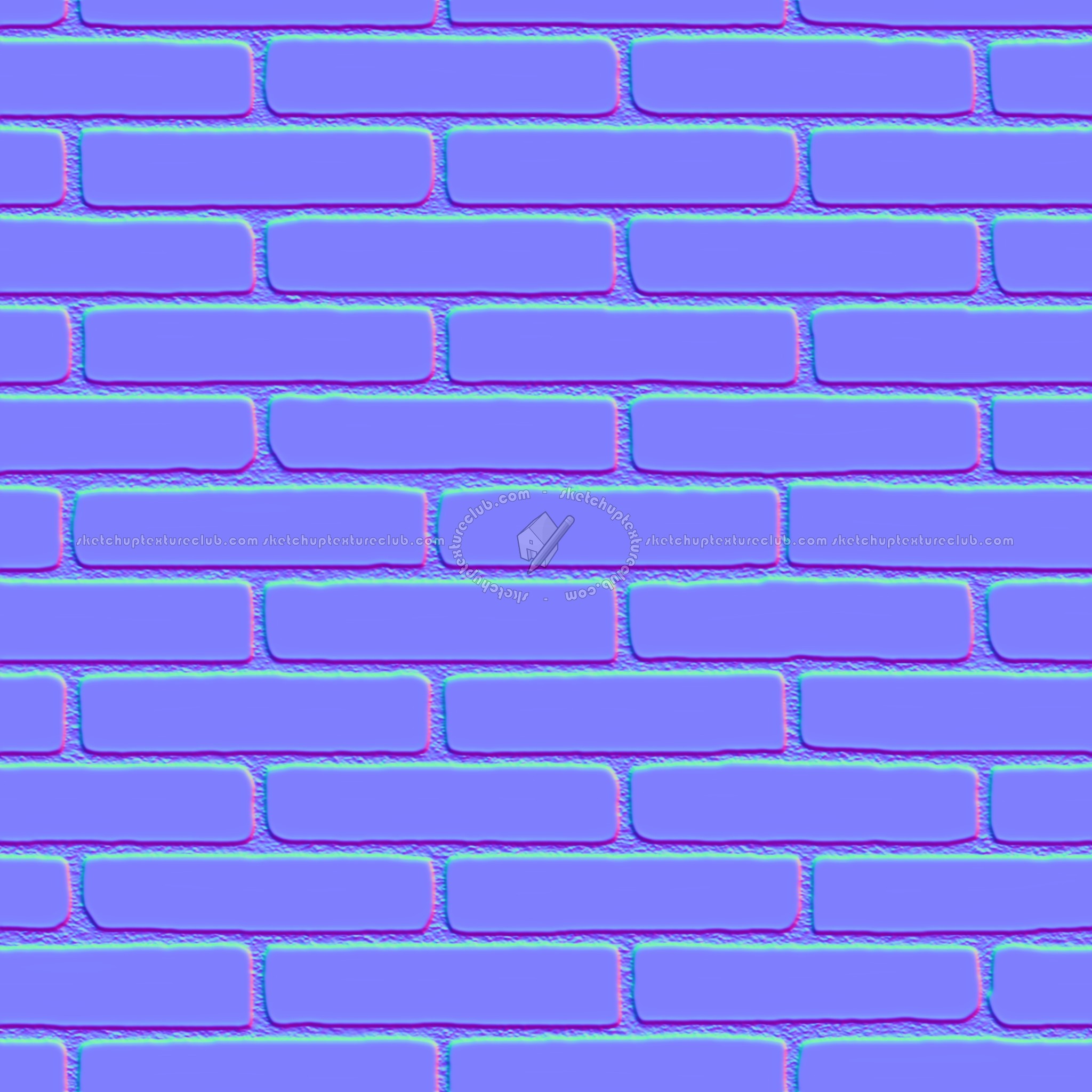 Textures   -   ARCHITECTURE   -   BRICKS   -   Colored Bricks   -   Smooth  - Texture colored bricks smooth seamless 00073 - Normal