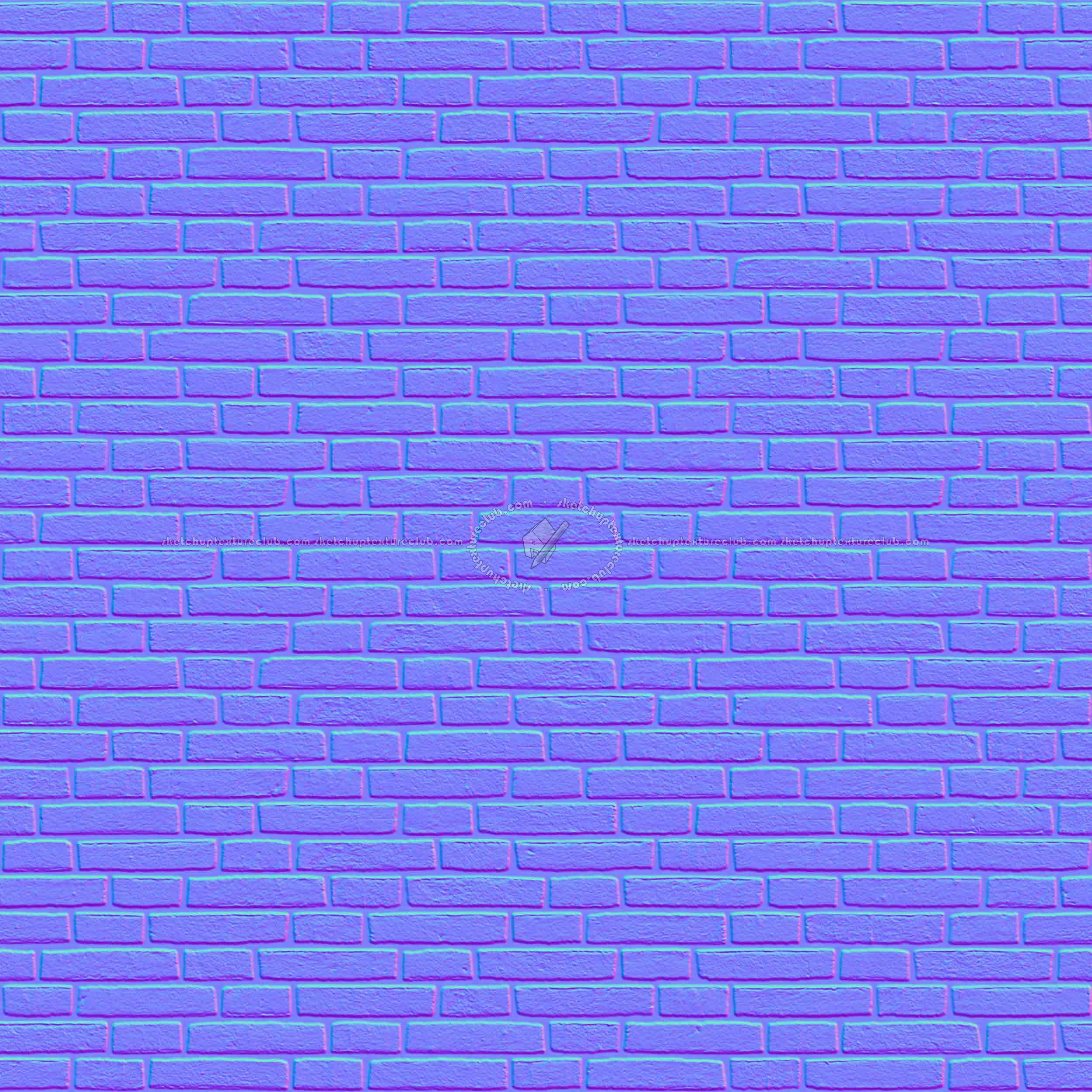 Textures   -   ARCHITECTURE   -   BRICKS   -   Facing Bricks   -   Rustic  - rustic bricks PBR texture seamless 21735 - Normal