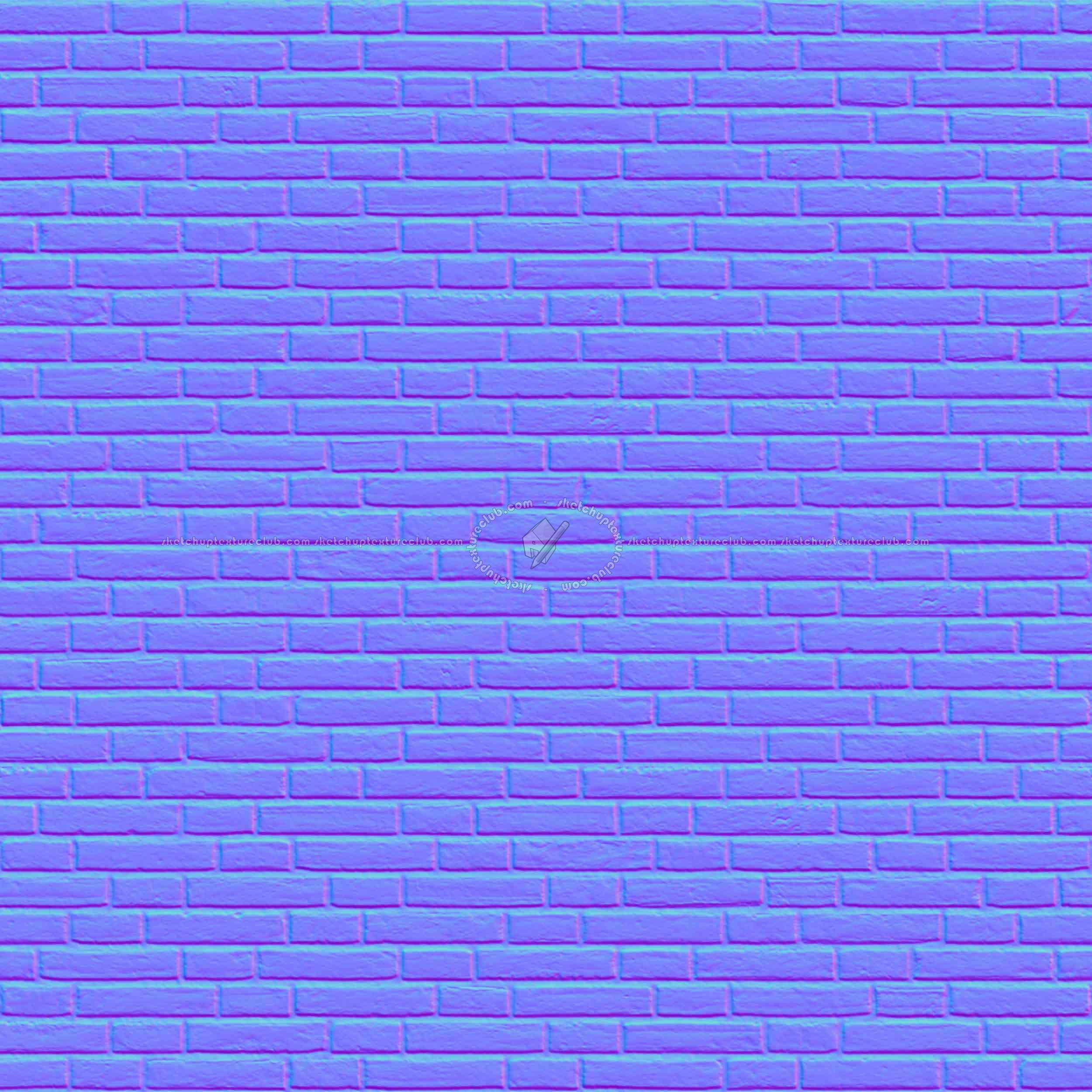 Textures   -   ARCHITECTURE   -   BRICKS   -   Facing Bricks   -   Rustic  - Rustic brick wall PBR texture seamless 22026 - Normal