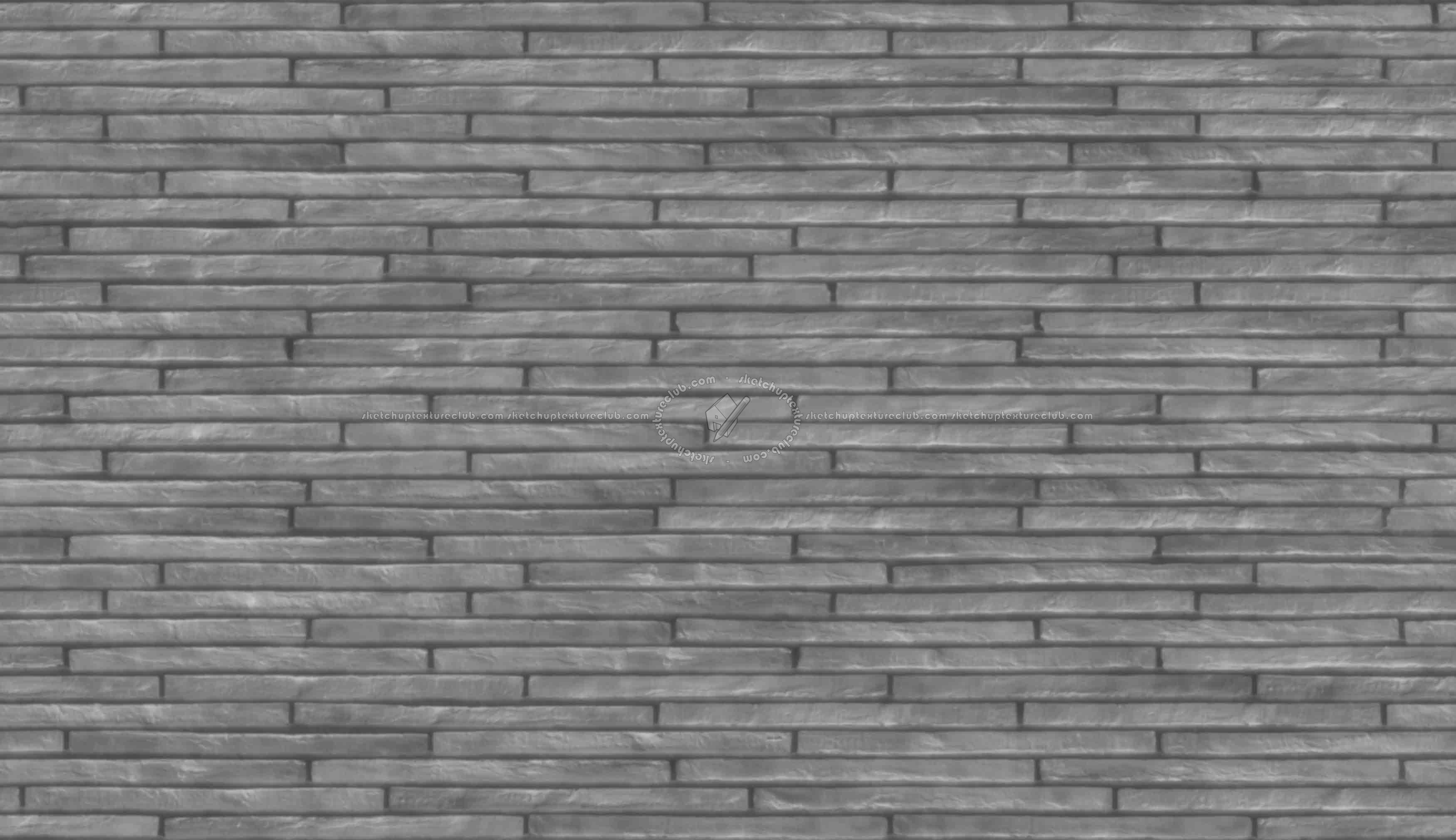 Textures   -   ARCHITECTURE   -   WALLS TILE OUTSIDE  - Clay bricks wall cladding PBR texture seamless 21723 - Displacement