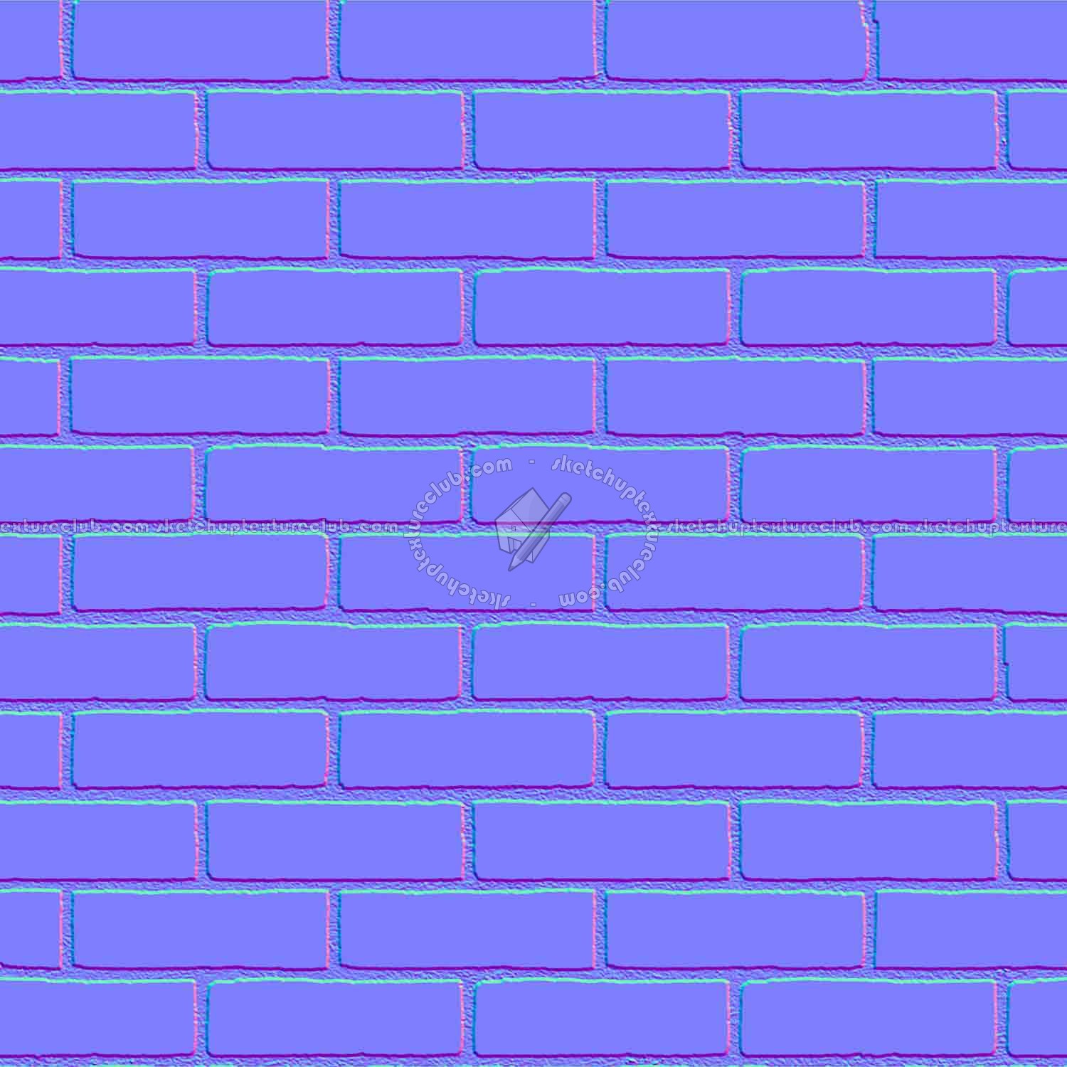 Textures   -   ARCHITECTURE   -   BRICKS   -   Facing Bricks   -   Smooth  - Facing smooth bricks texture seamless 00272 - Normal